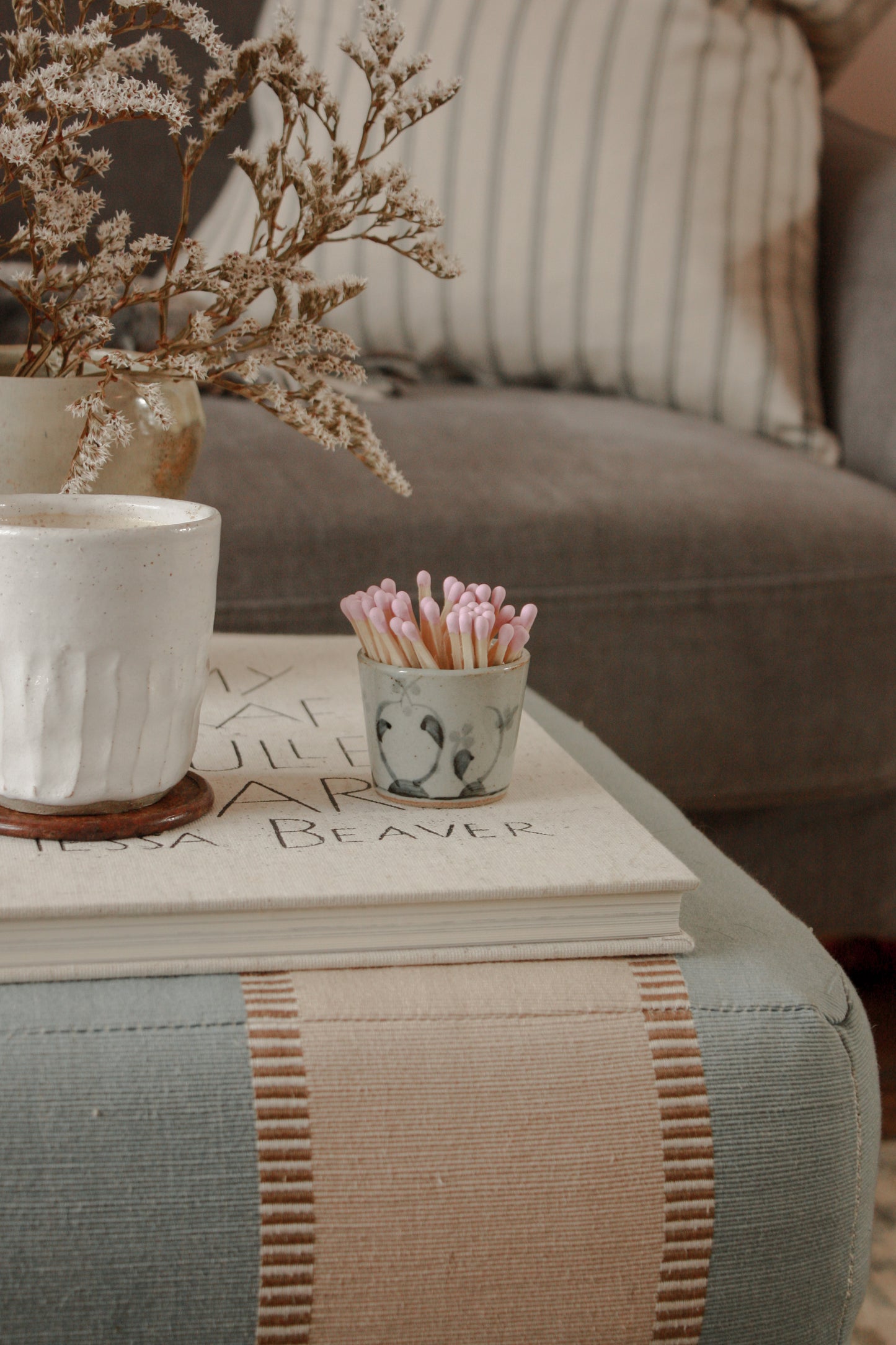Vintage ceramic match pot