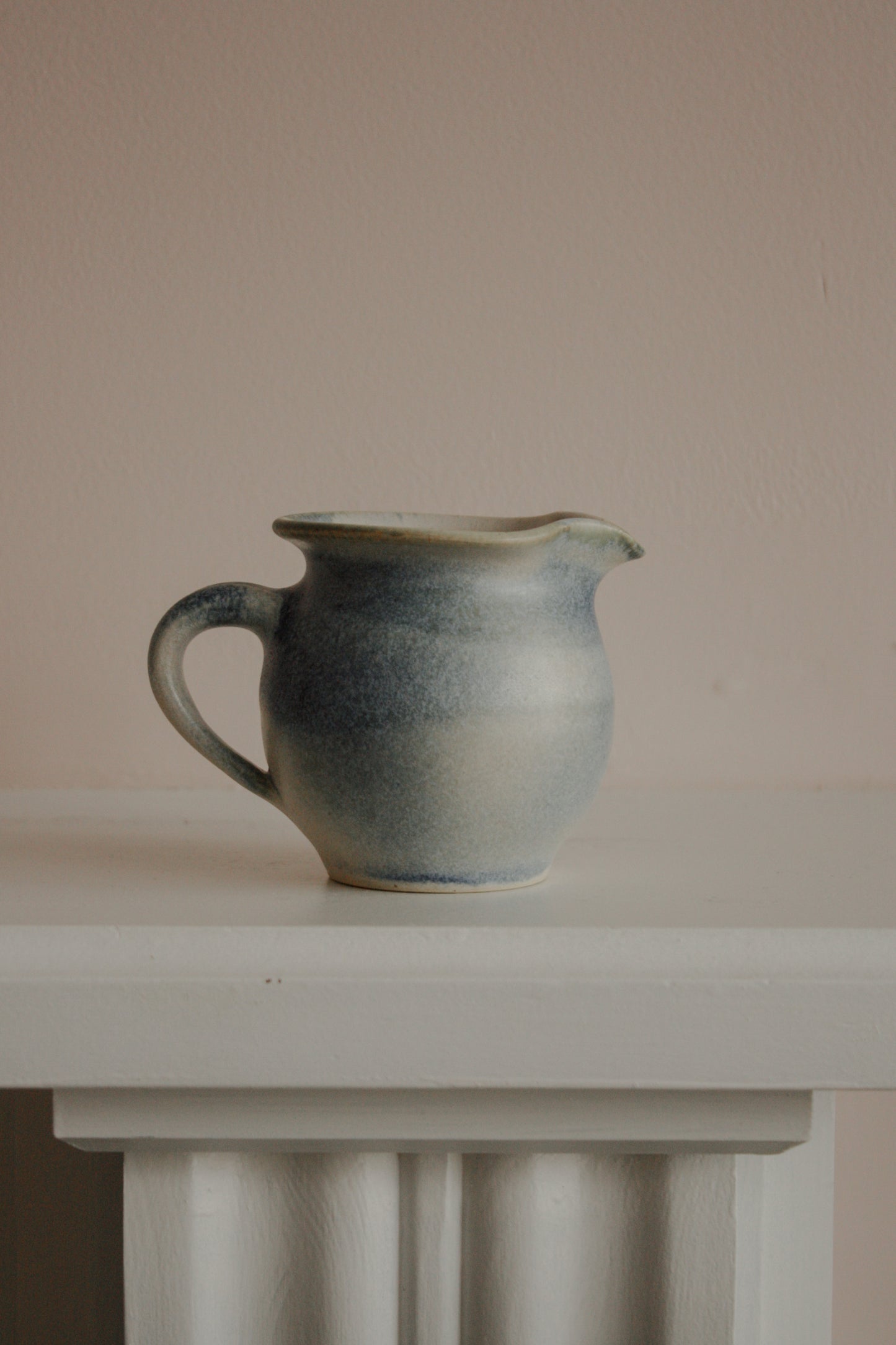 Studio pottery creamer match pot