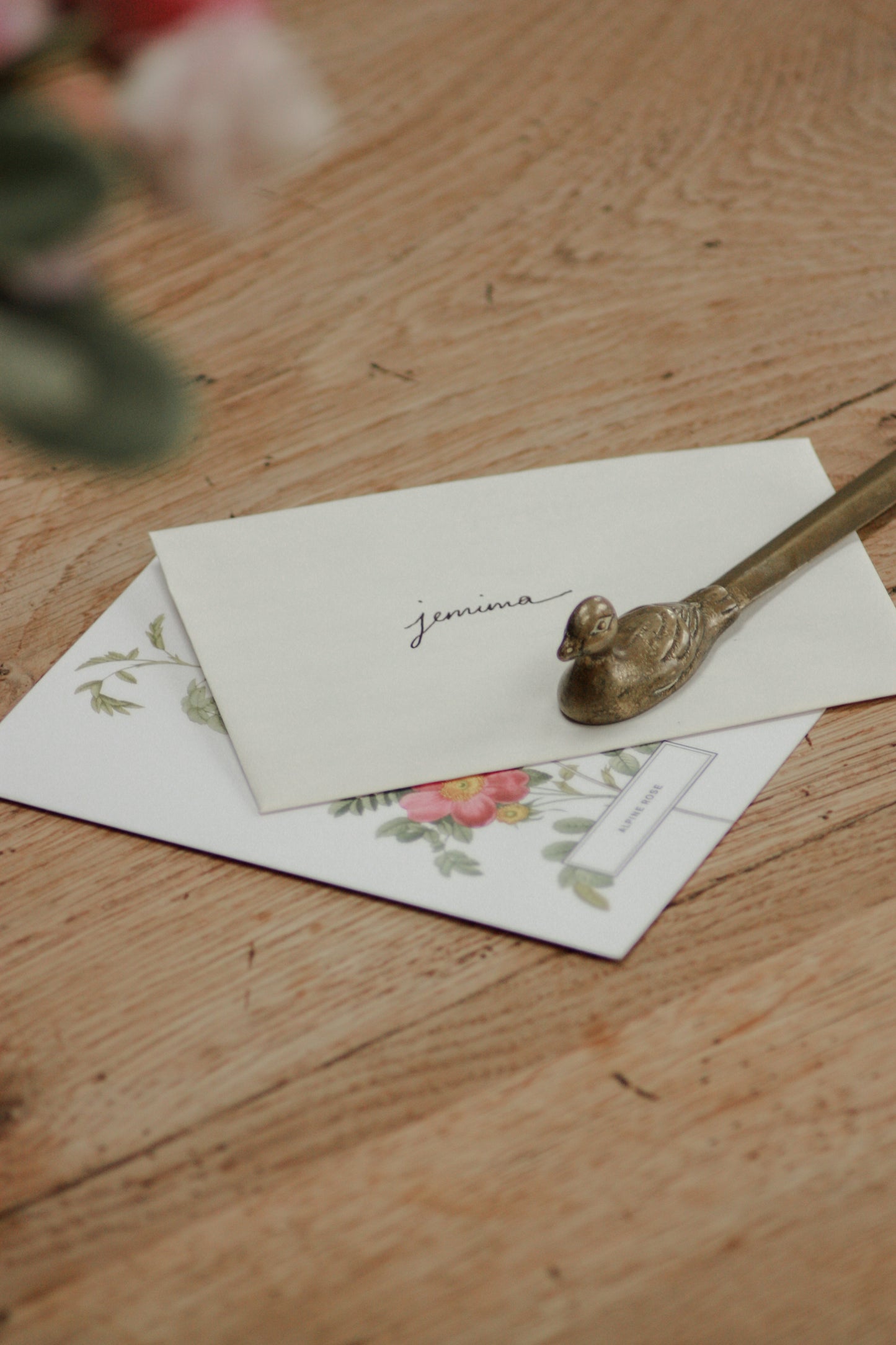 Vintage brass duck letter opener