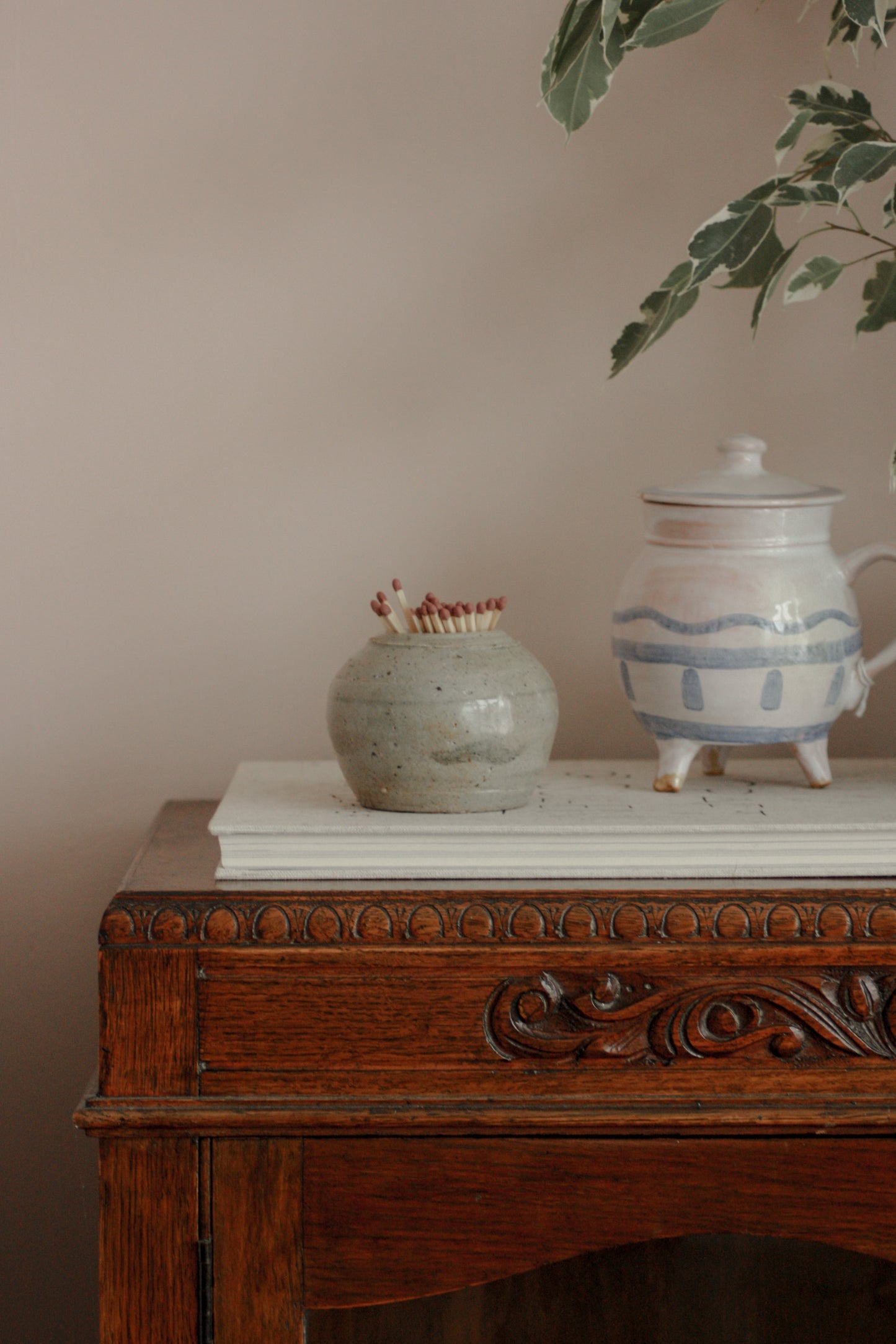 Vintage stoneware ginger jar