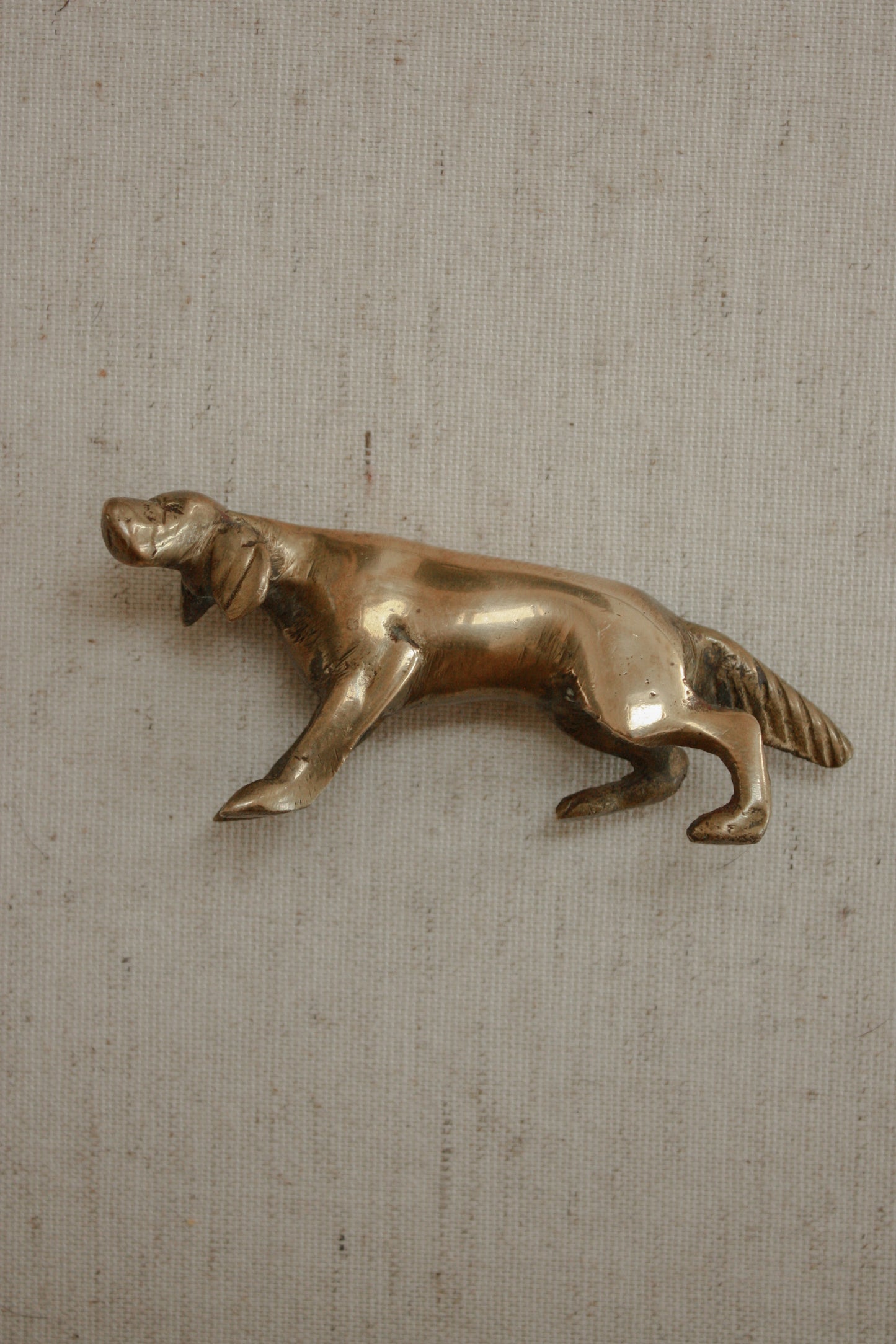 Vintage brass setter paperweight