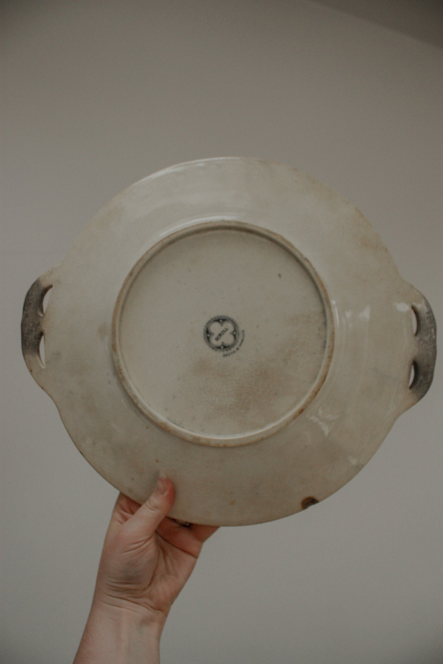 Antique blue and white Beech & Hancock platter / Wall Plate