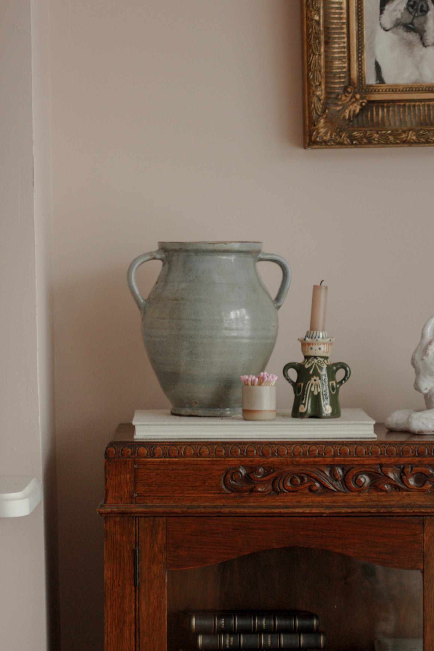 Vintage Hungarian powder blue pot