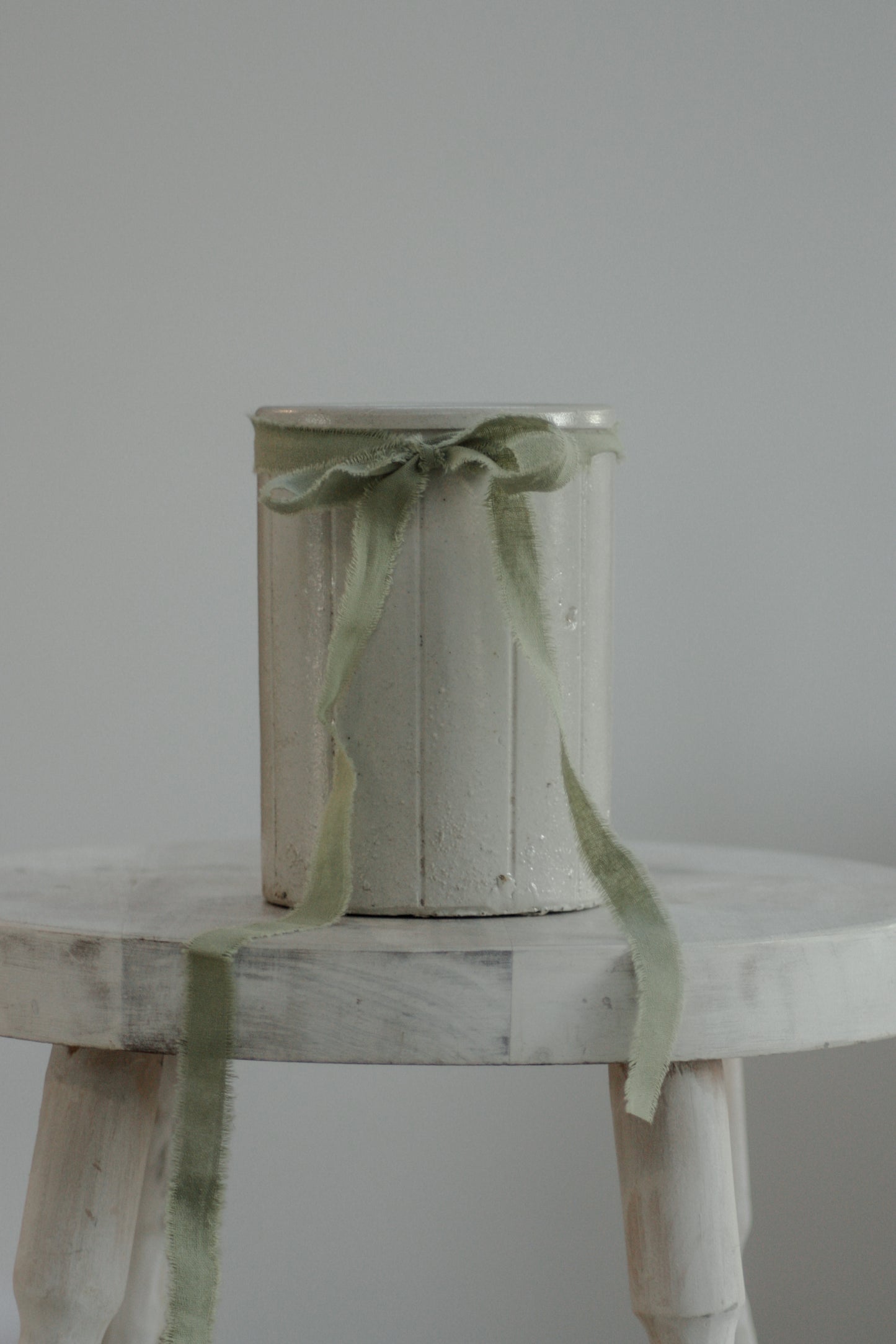 Vintage ribbed stoneware jar