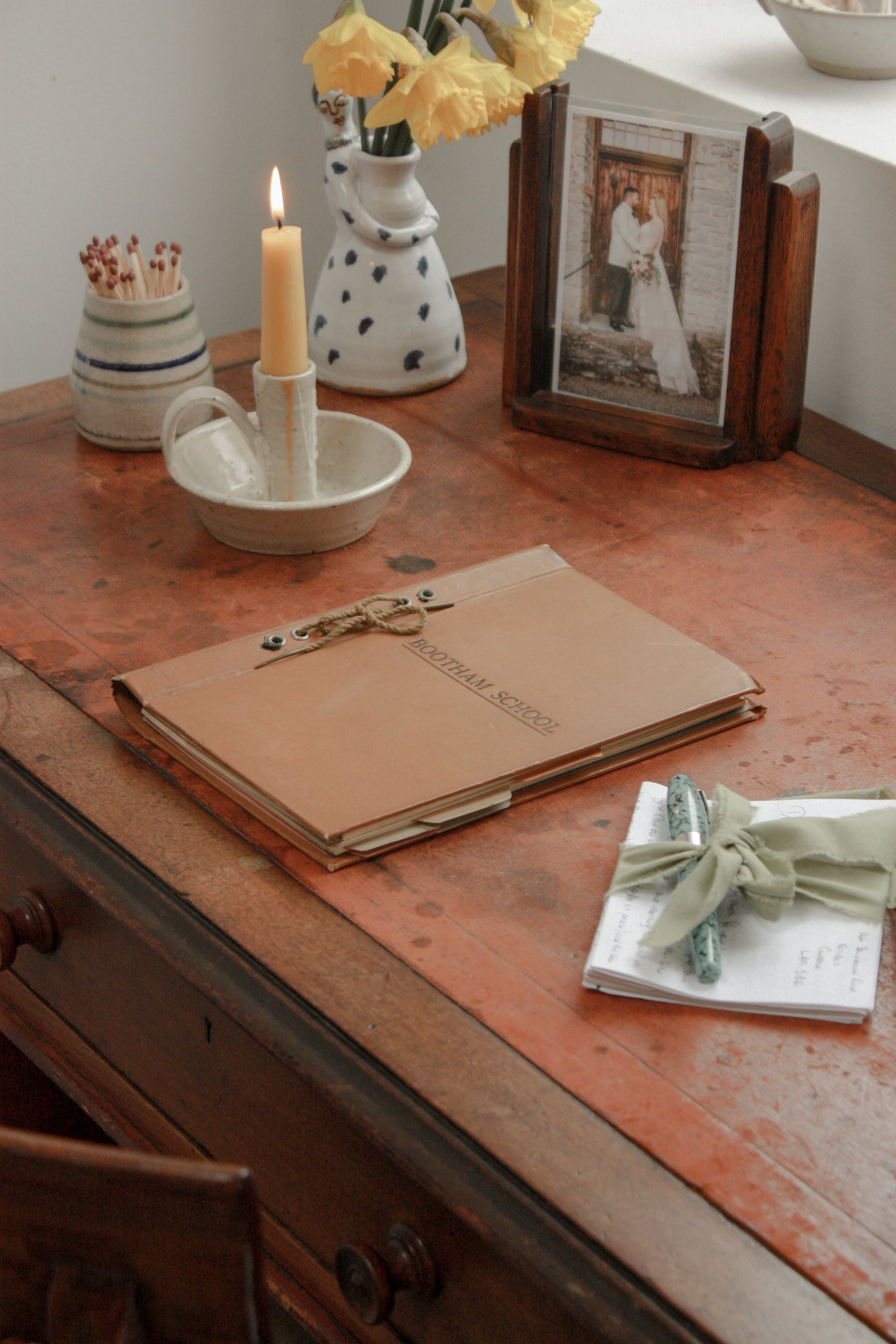 Vintage “Bootham School” loose leaf folio