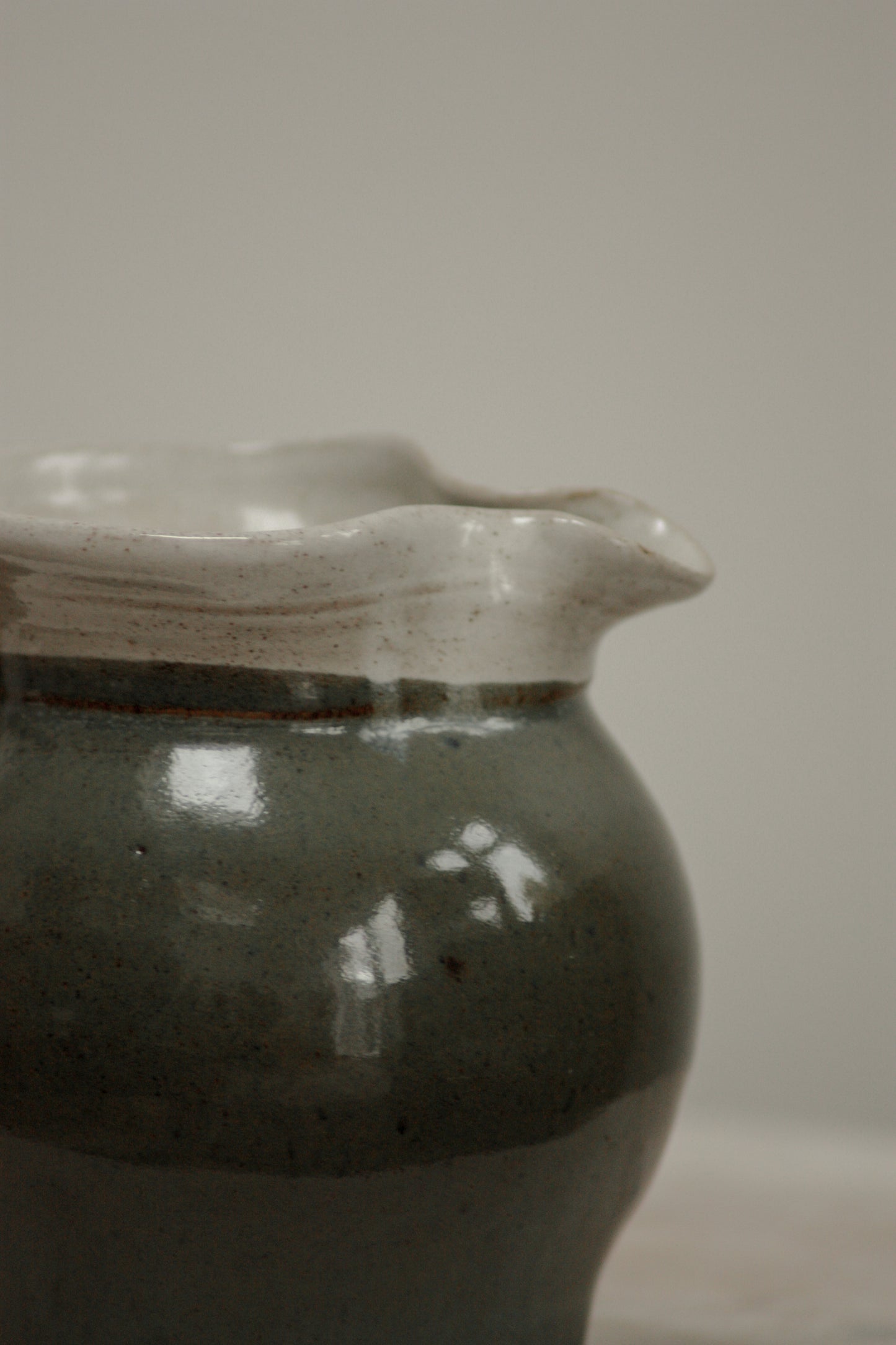 Studio pottery two-tone jug - Chiltern Pottery
