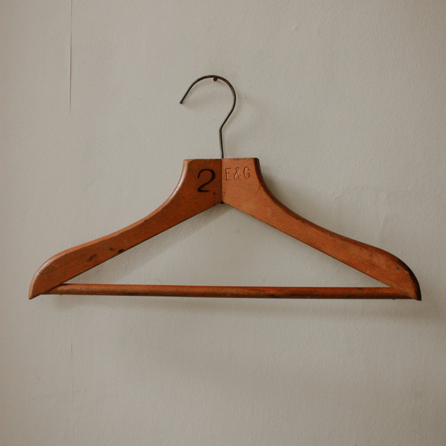 Vintage wooden coat hanger