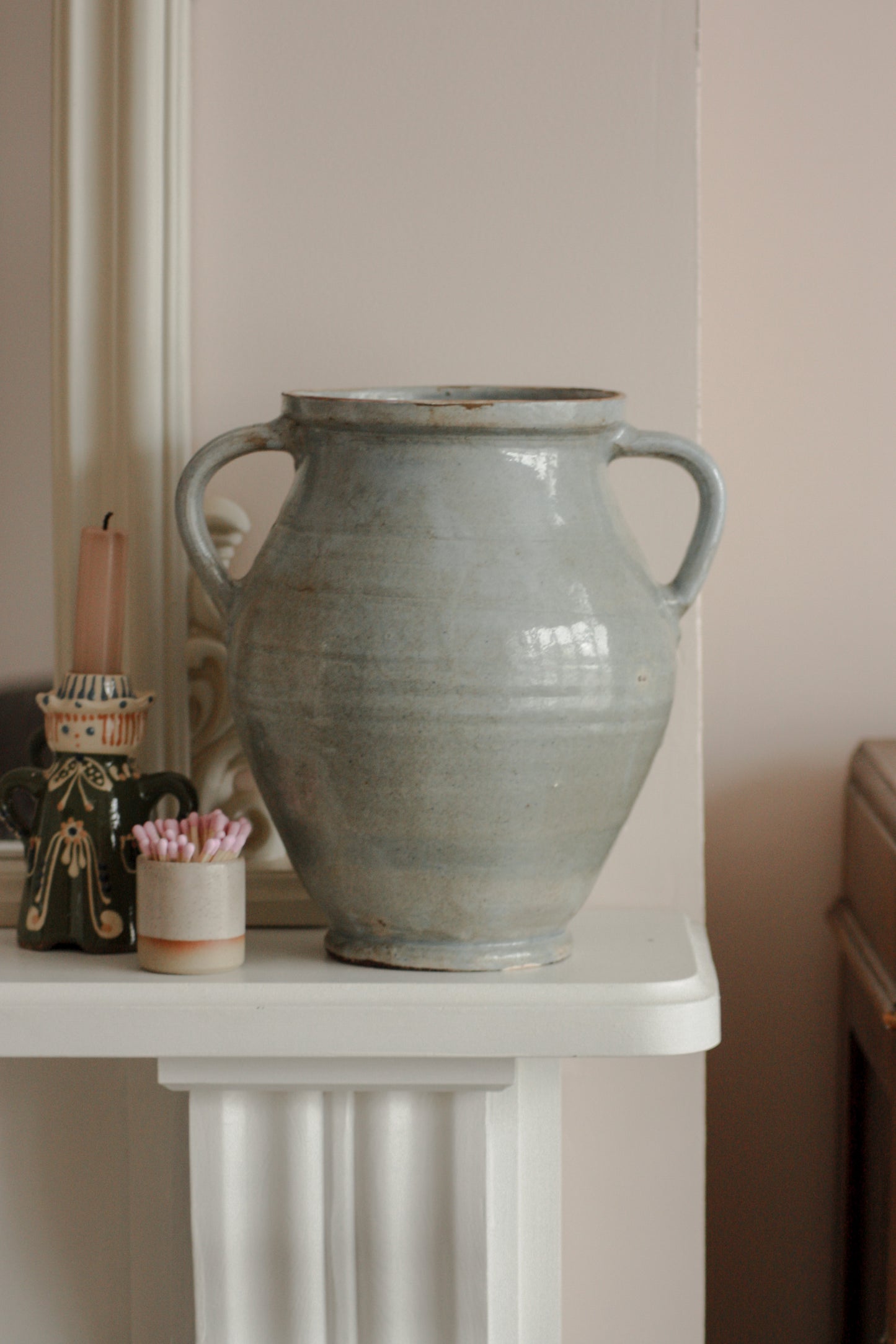 Vintage Hungarian powder blue pot