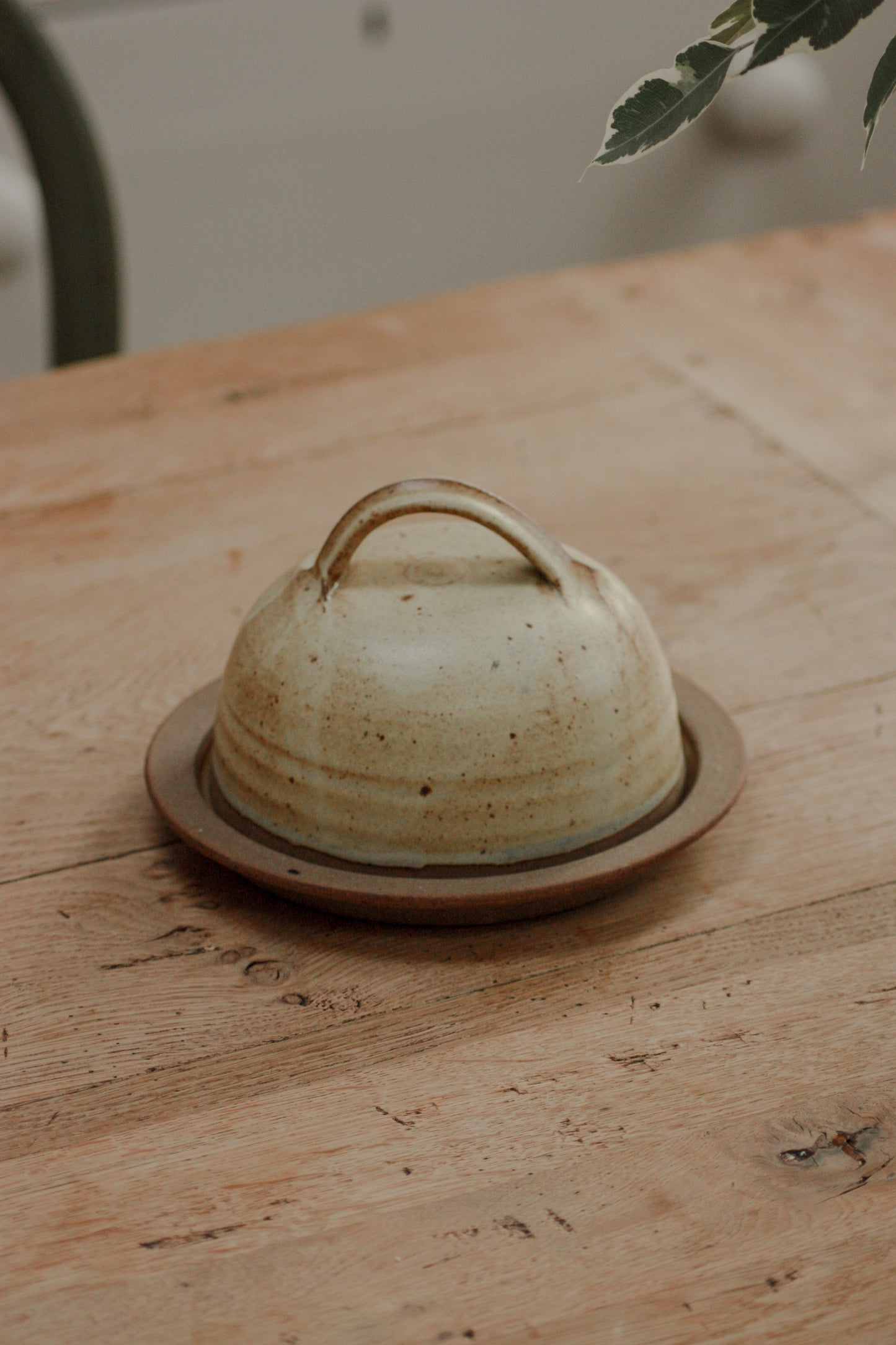 Vintage studio pottery cheese / butter dome