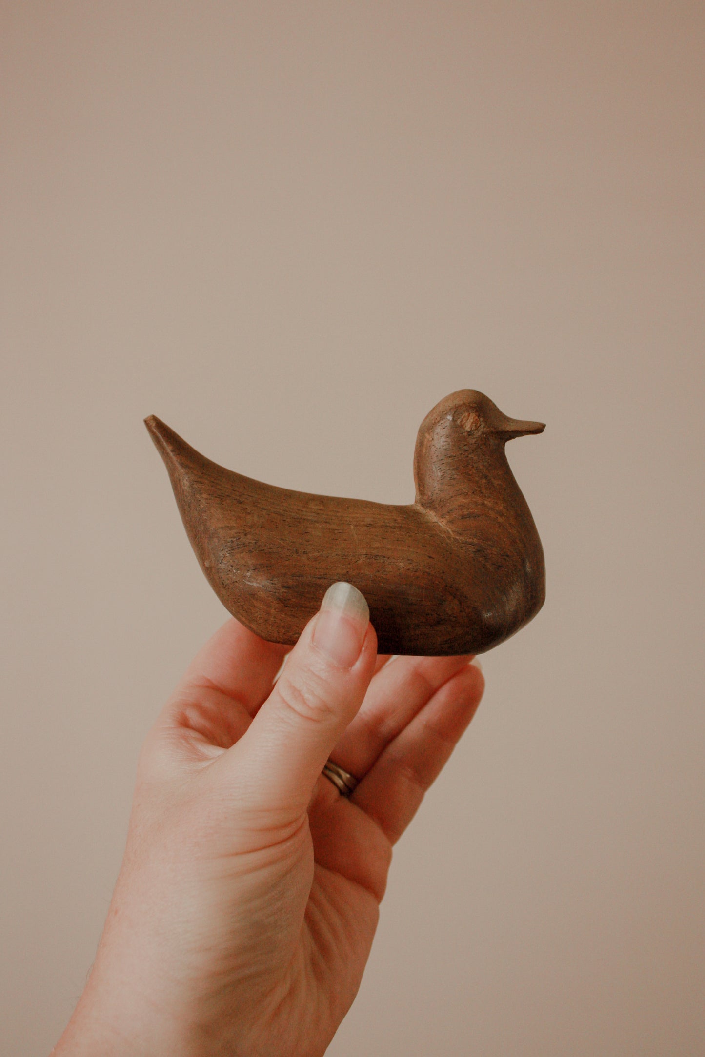 Vintage folk art wooden duck