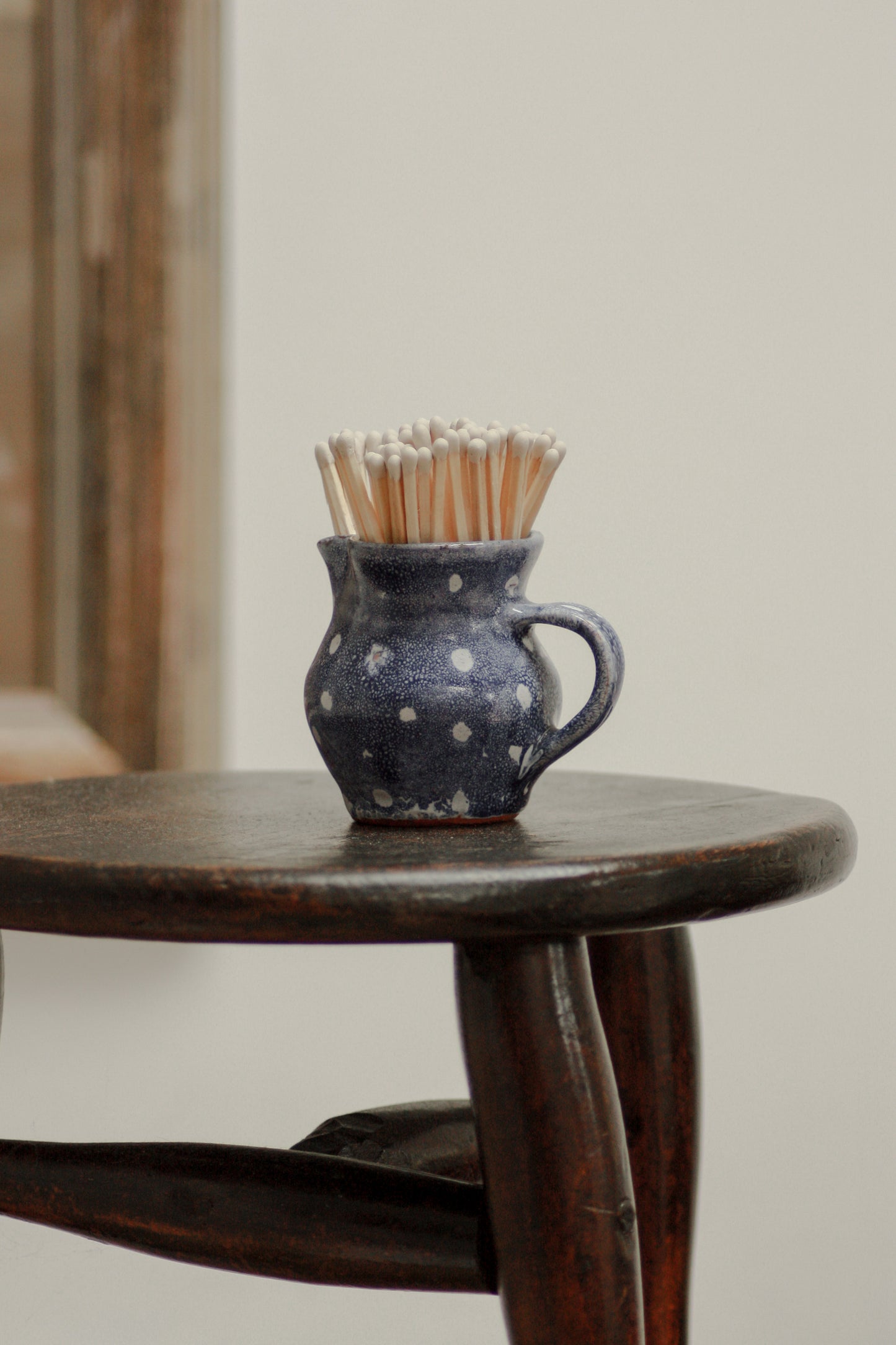 Studio pottery spotted creamer match pot