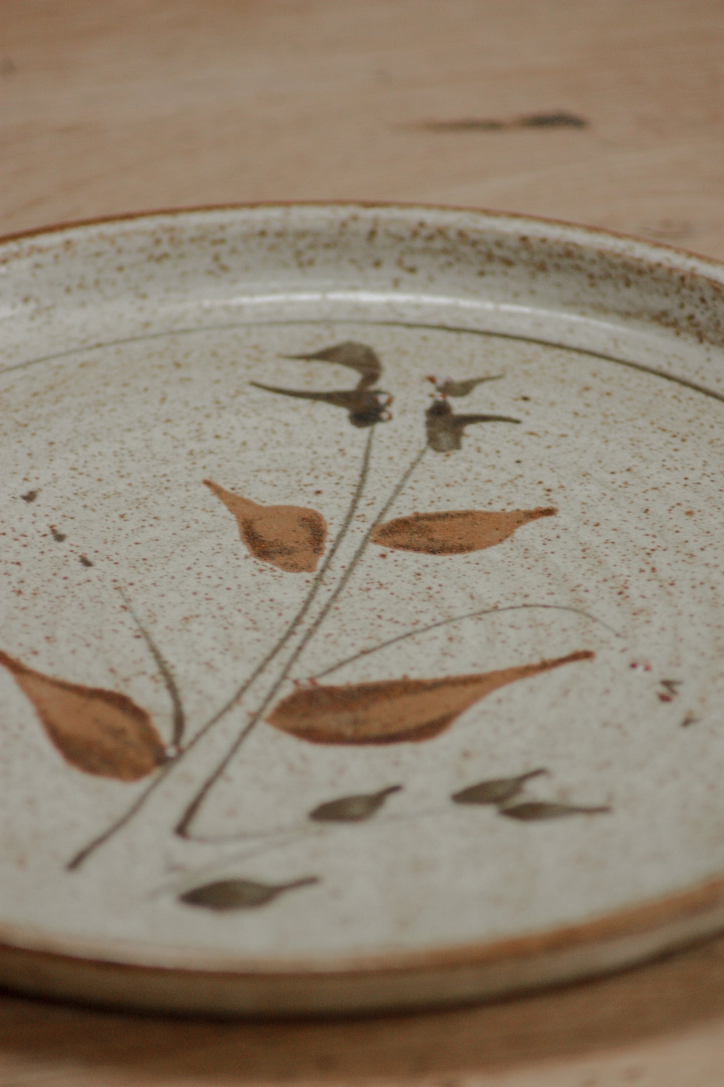 Vintage studio pottery rustic plate