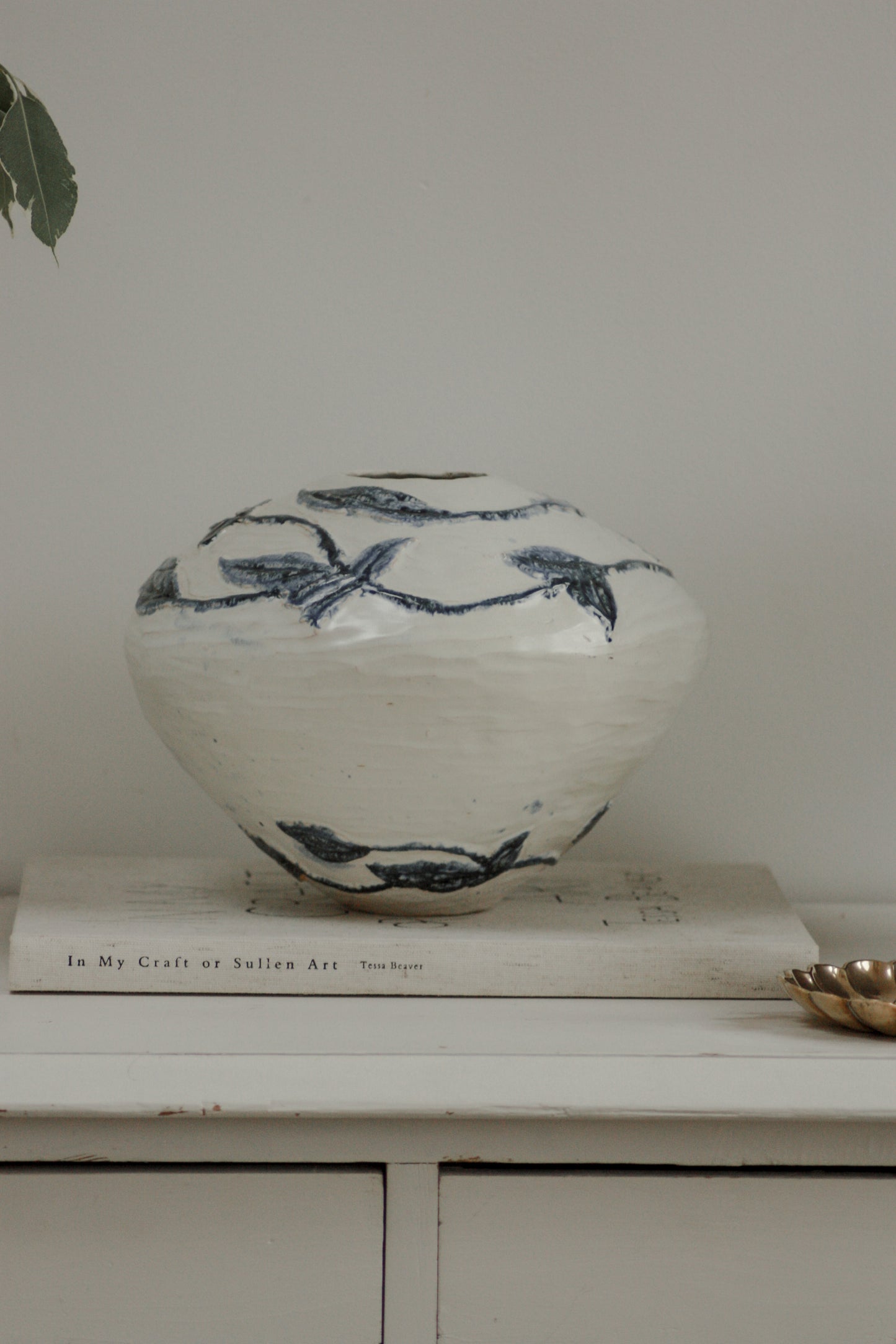 Large sculptural studio pottery vase