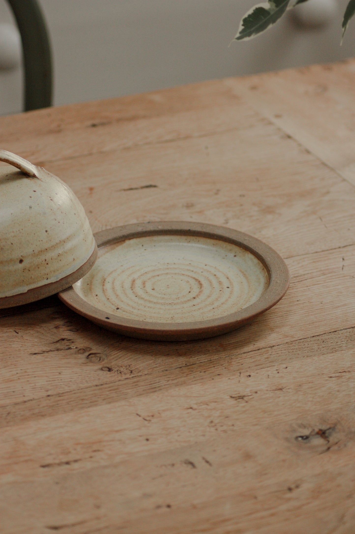 Vintage studio pottery cheese / butter dome