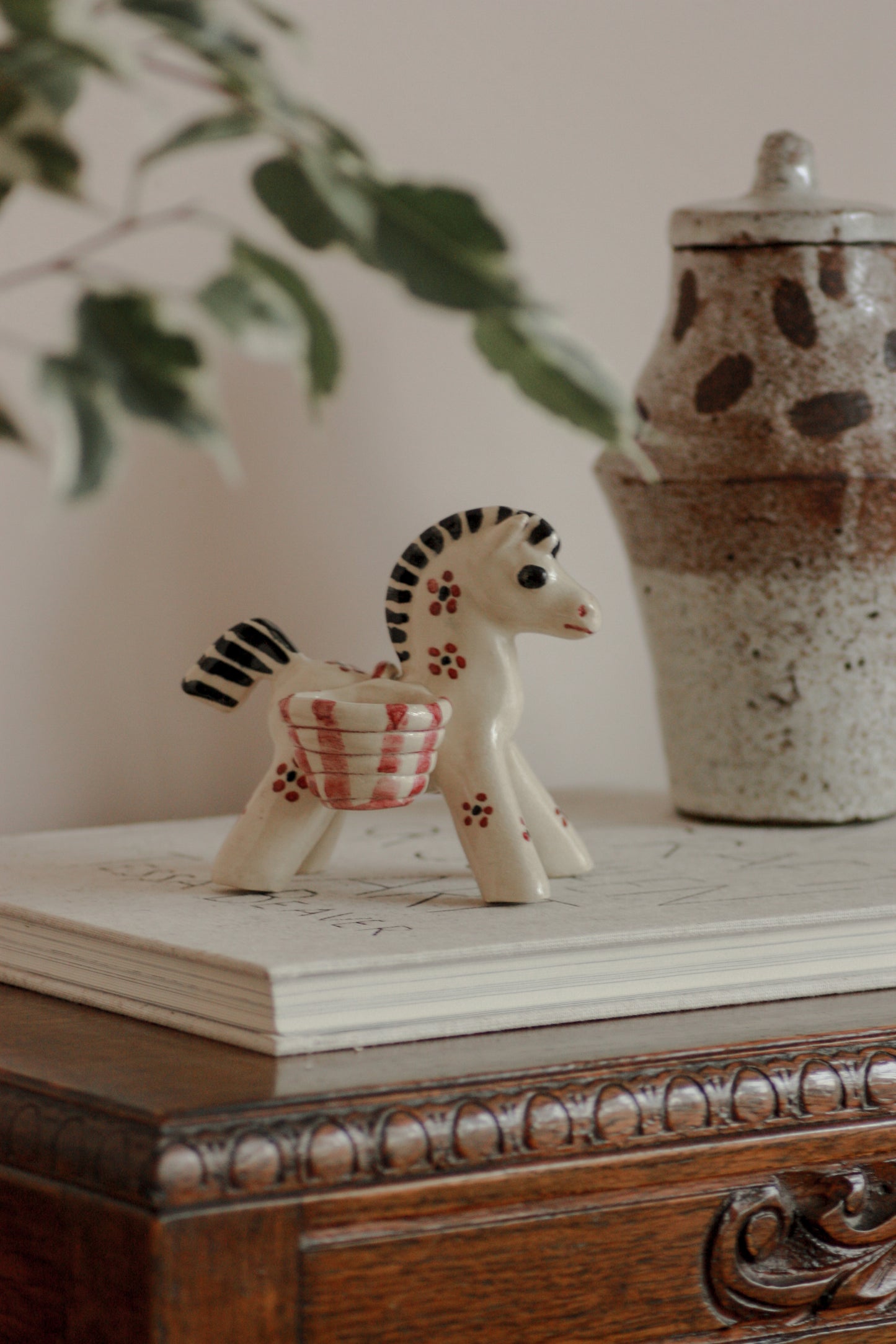 Vintage studio pottery horse sculpture