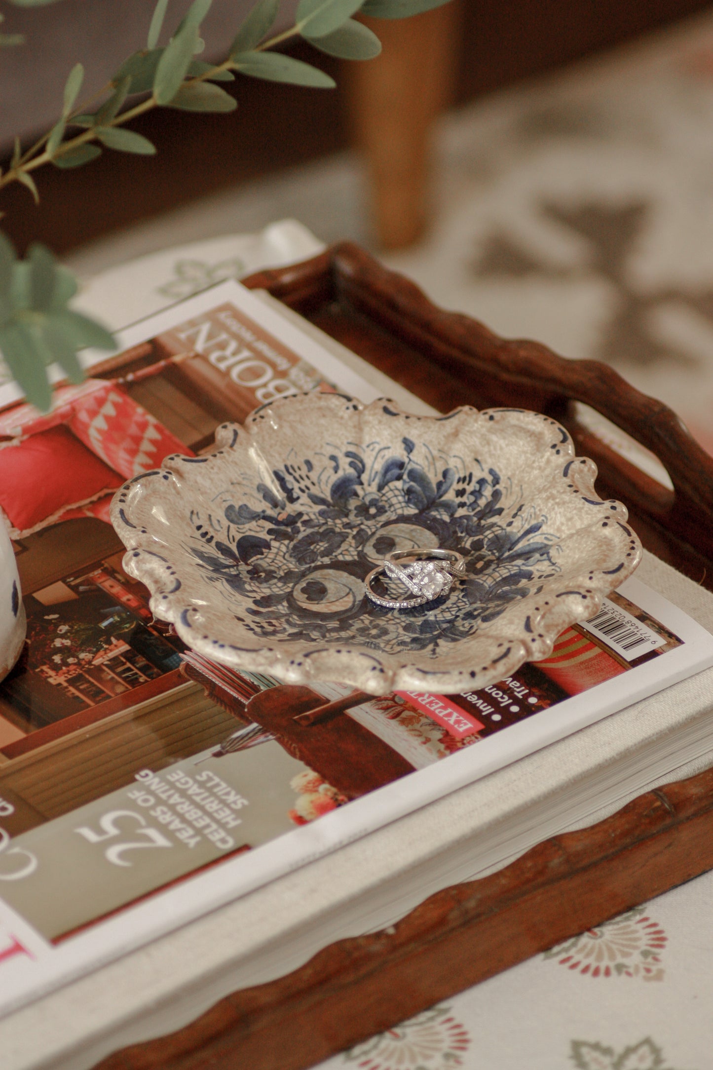 Vintage hand painted wall plate