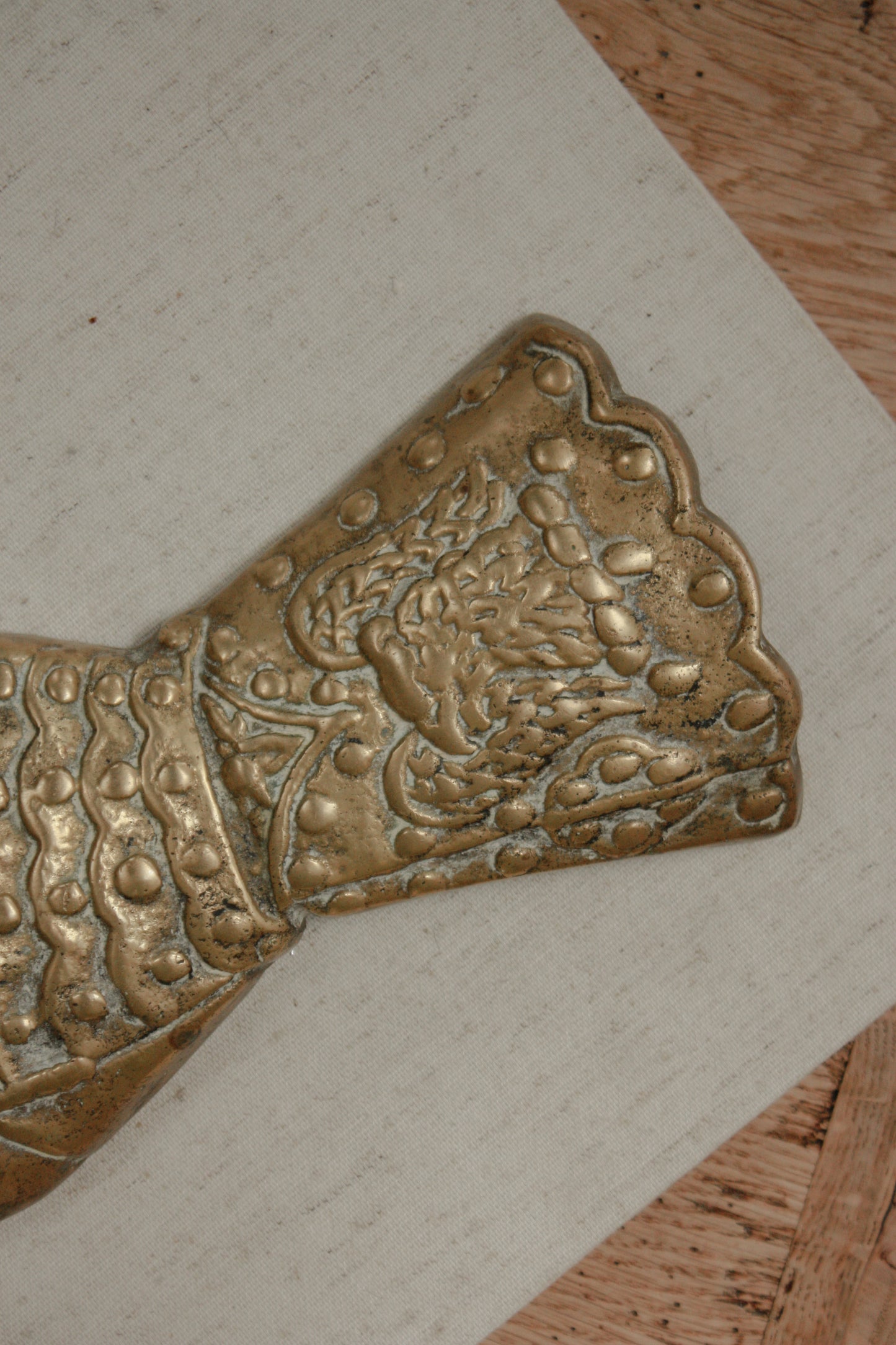 Vintage solid brass hand