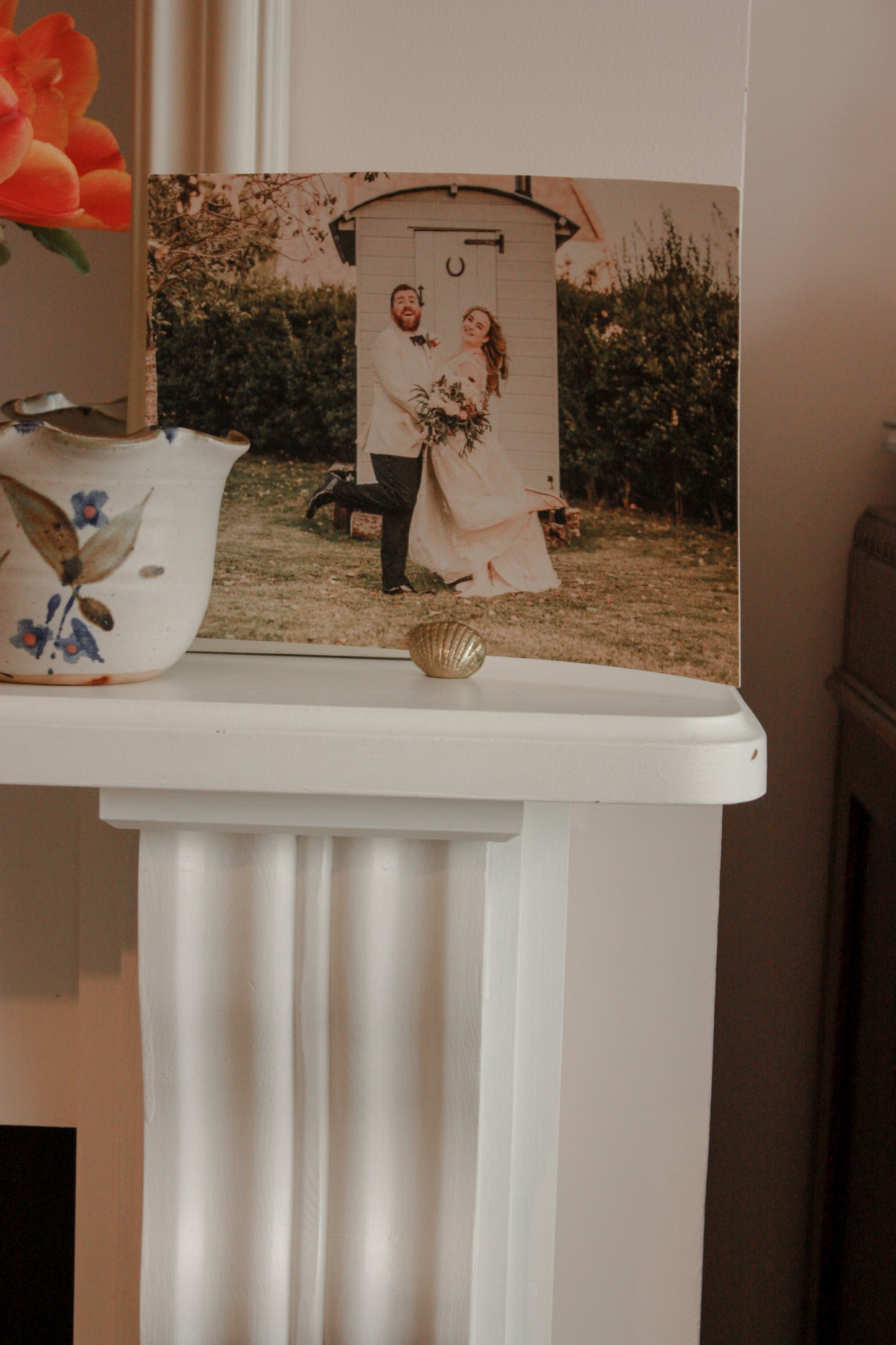 Solid brass shell placeholder / photo holder
