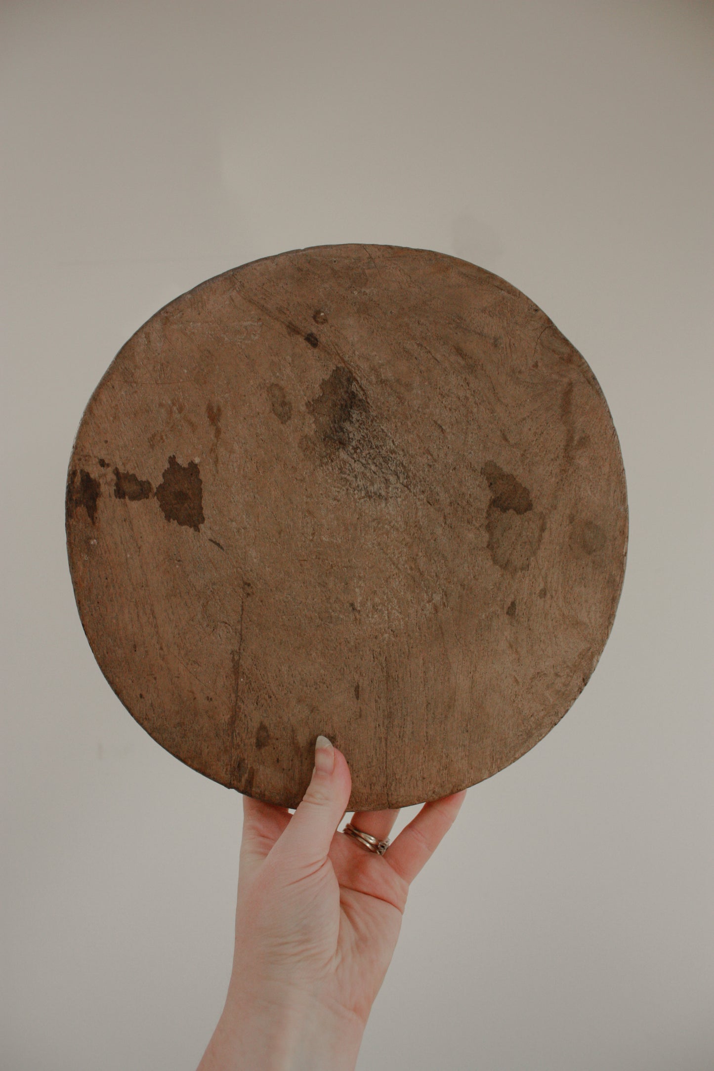 Vintage aged wooden chapati board