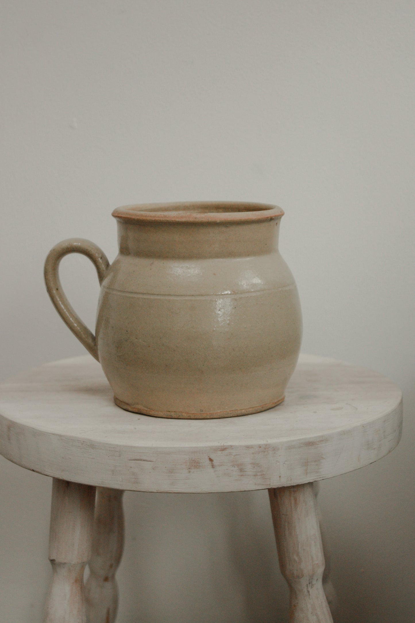 Vintage French rustic stoneware pot