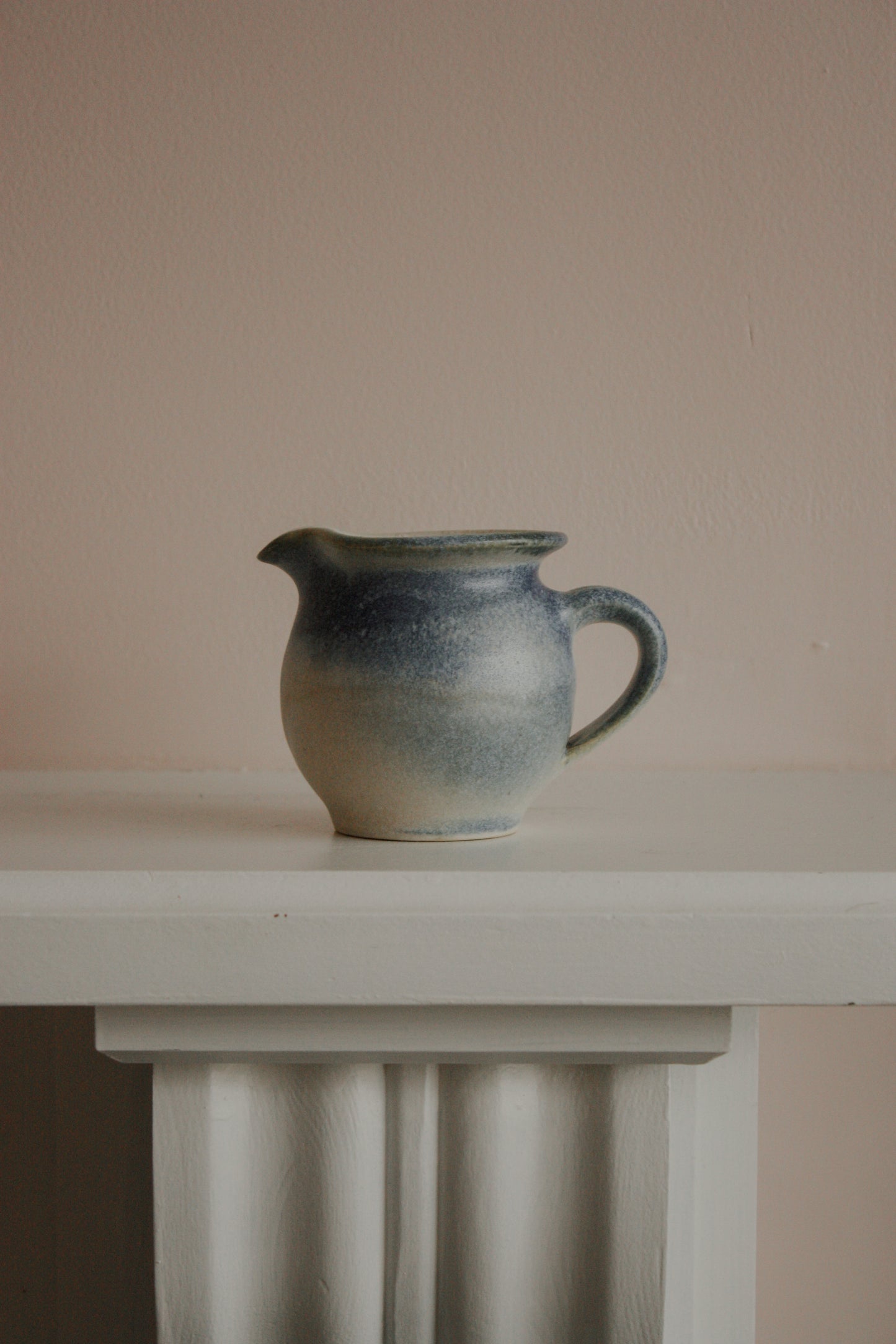 Studio pottery creamer match pot