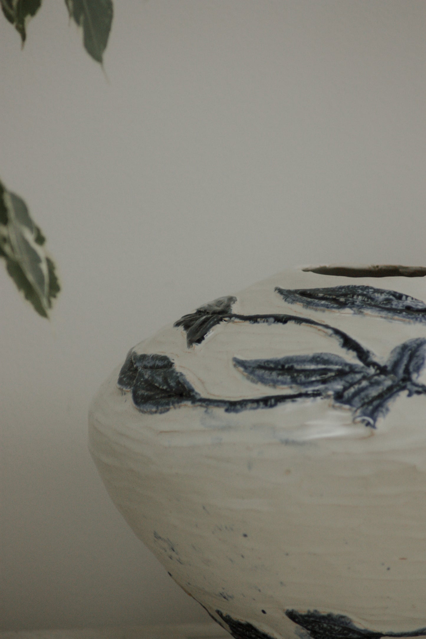 Large sculptural studio pottery vase