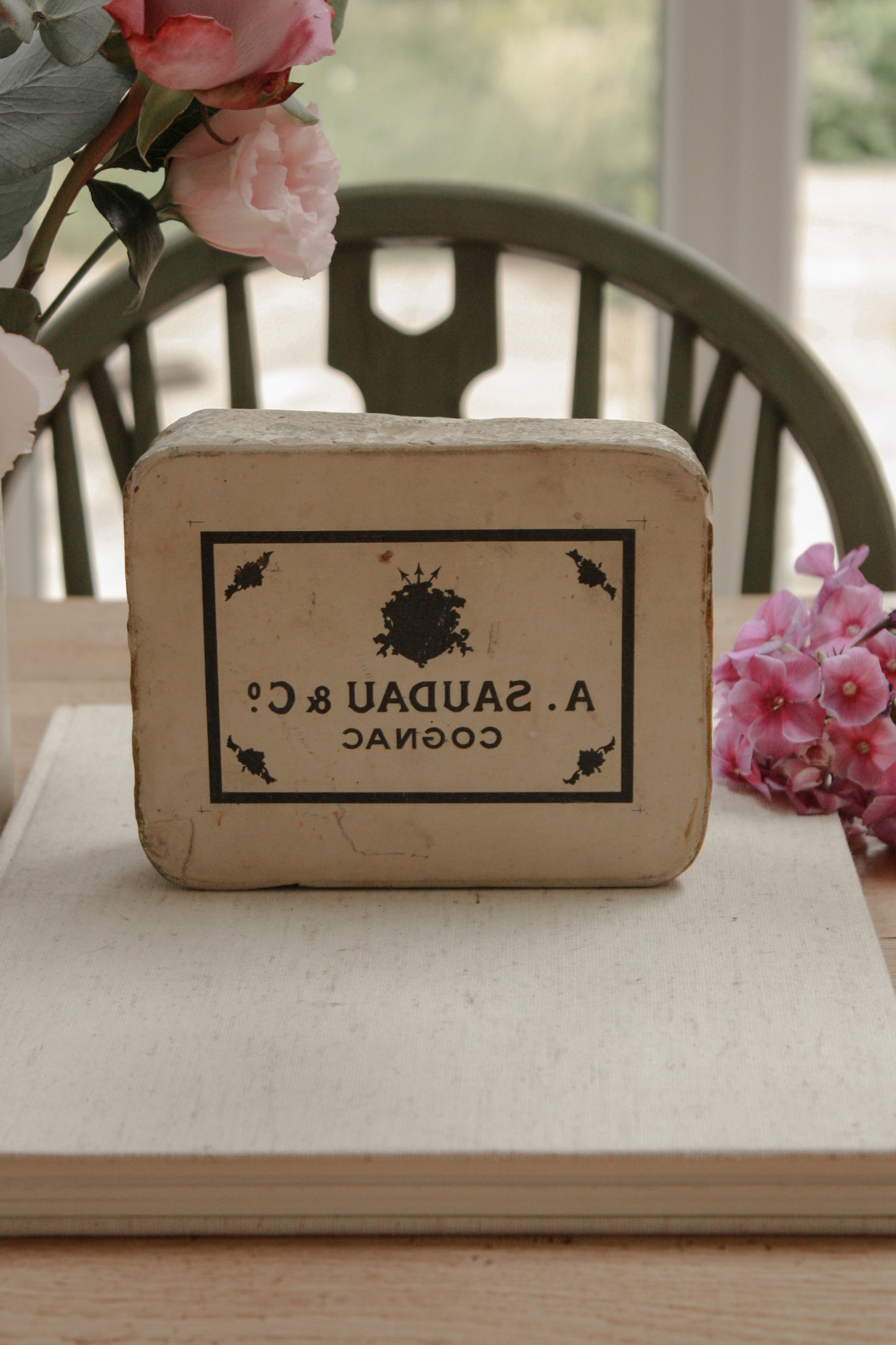 20th Century stone lithographic printing block