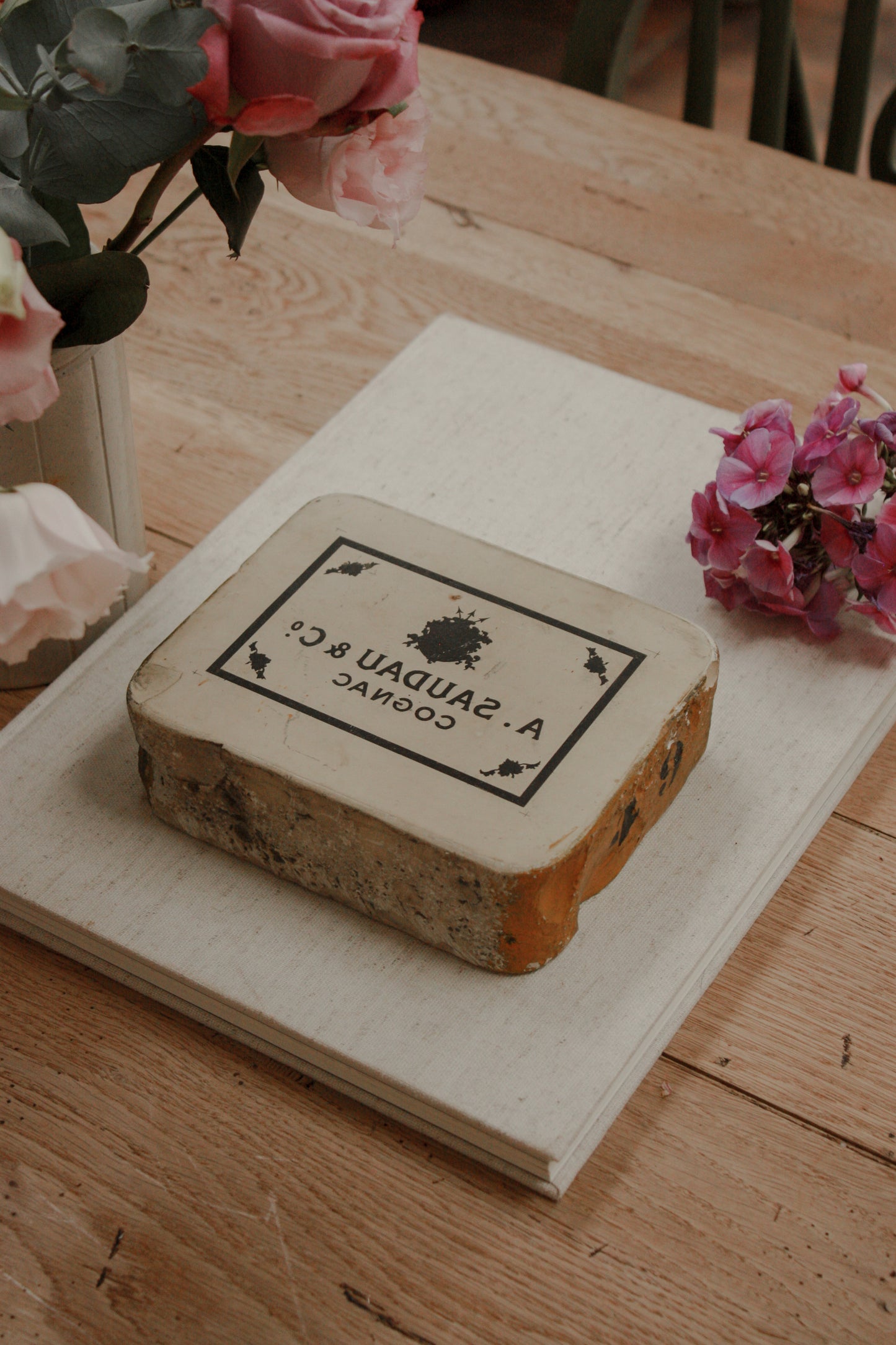 20th Century stone lithographic printing block