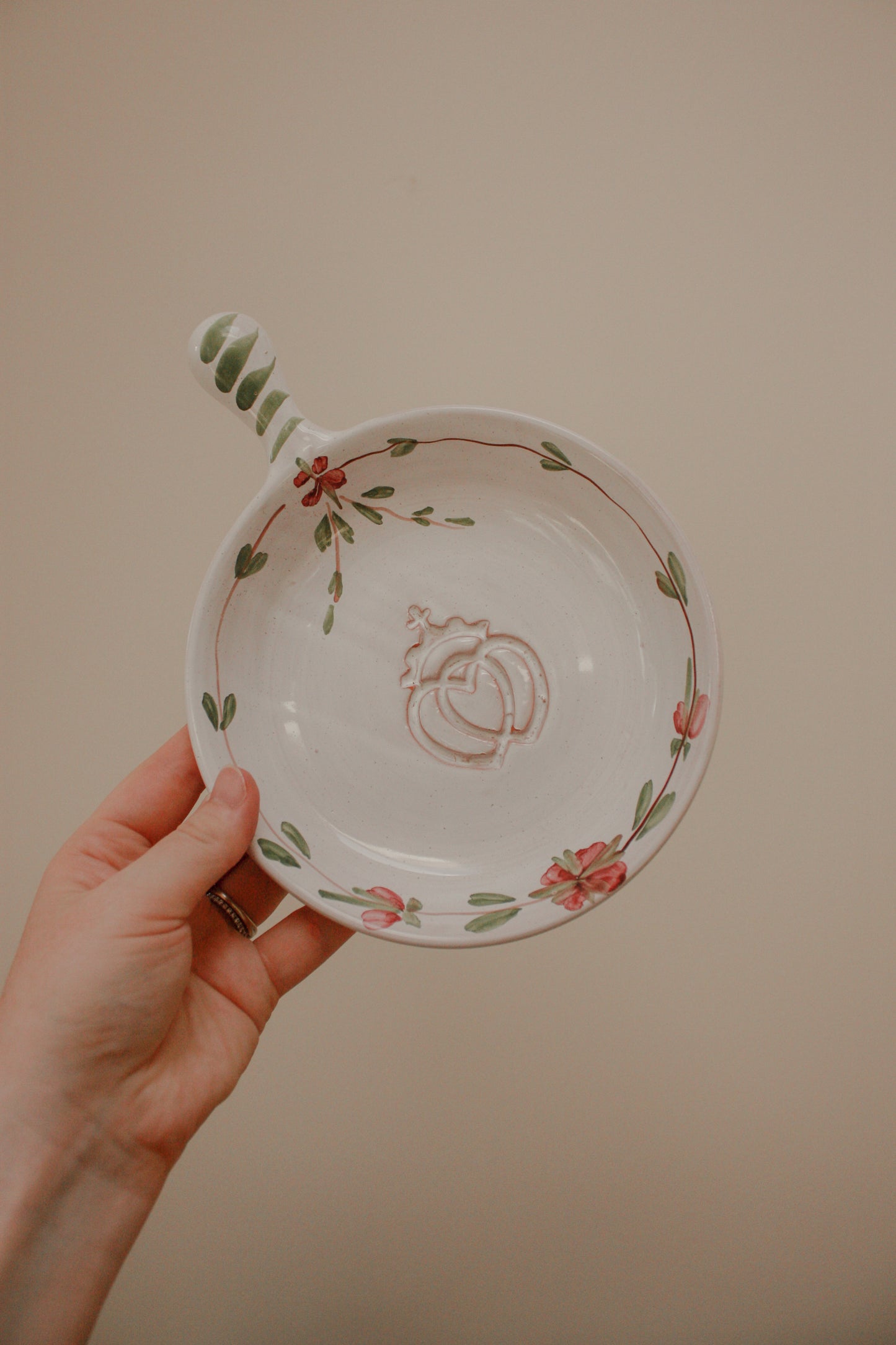 Vintage hand-painted French dish