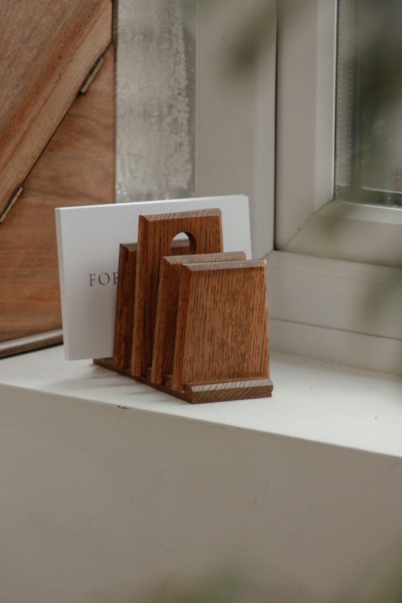 Vintage wooden letter / stationery rack