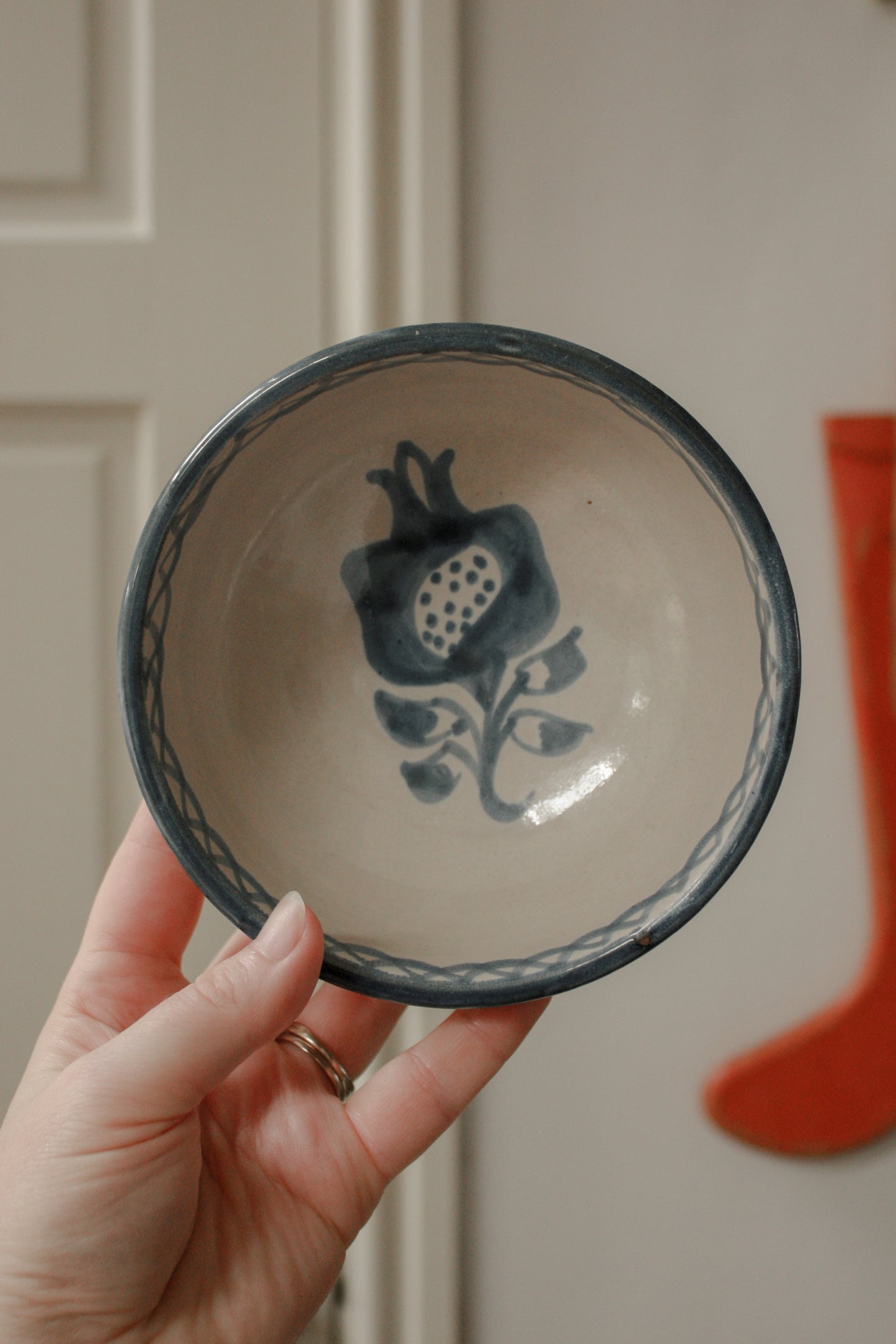 Vintage Spanish Fajalauza Granada Pottery bowl