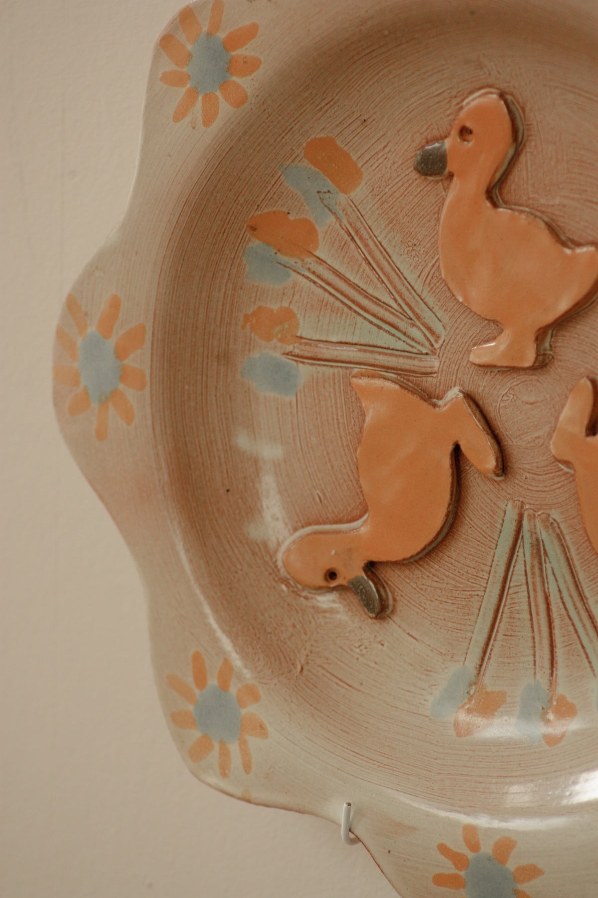 Vintage art pottery duck plate - Tim Taylor