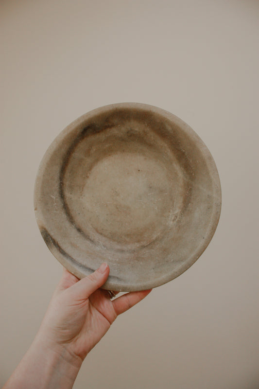 Vintage solid marble rustic bowl