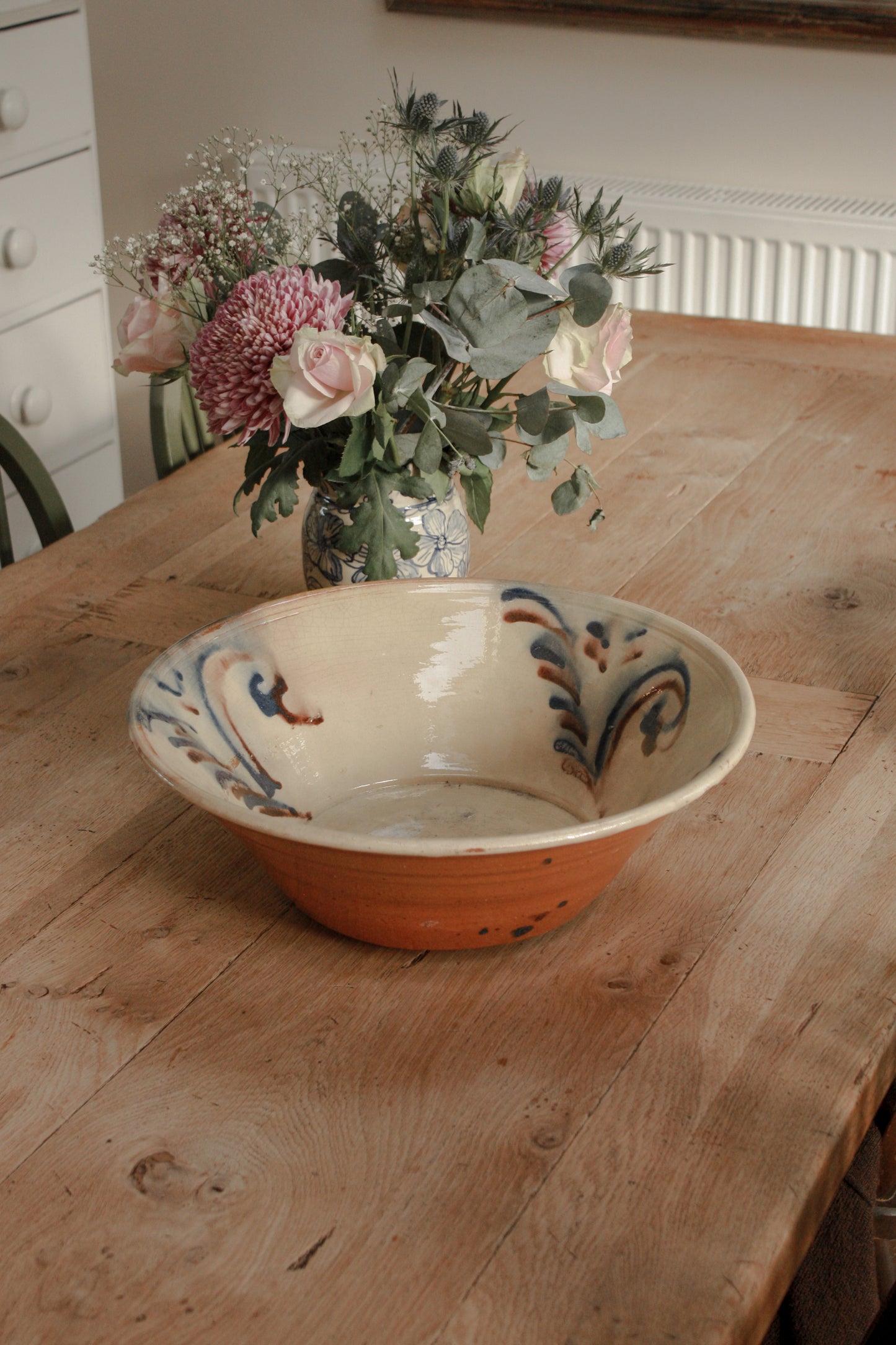 Antique glazed terracotta bowl