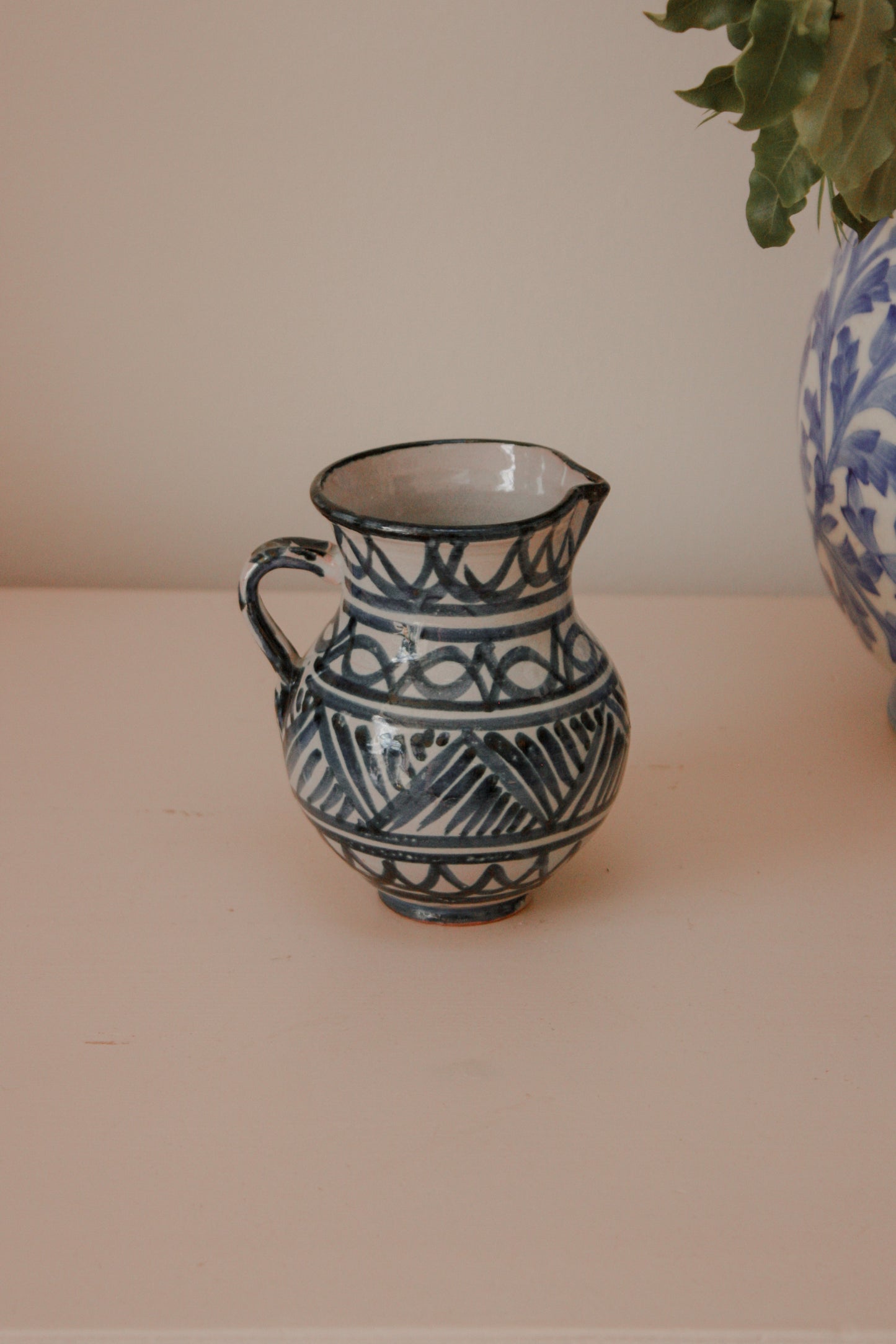 Vintage Spanish hand painted jug
