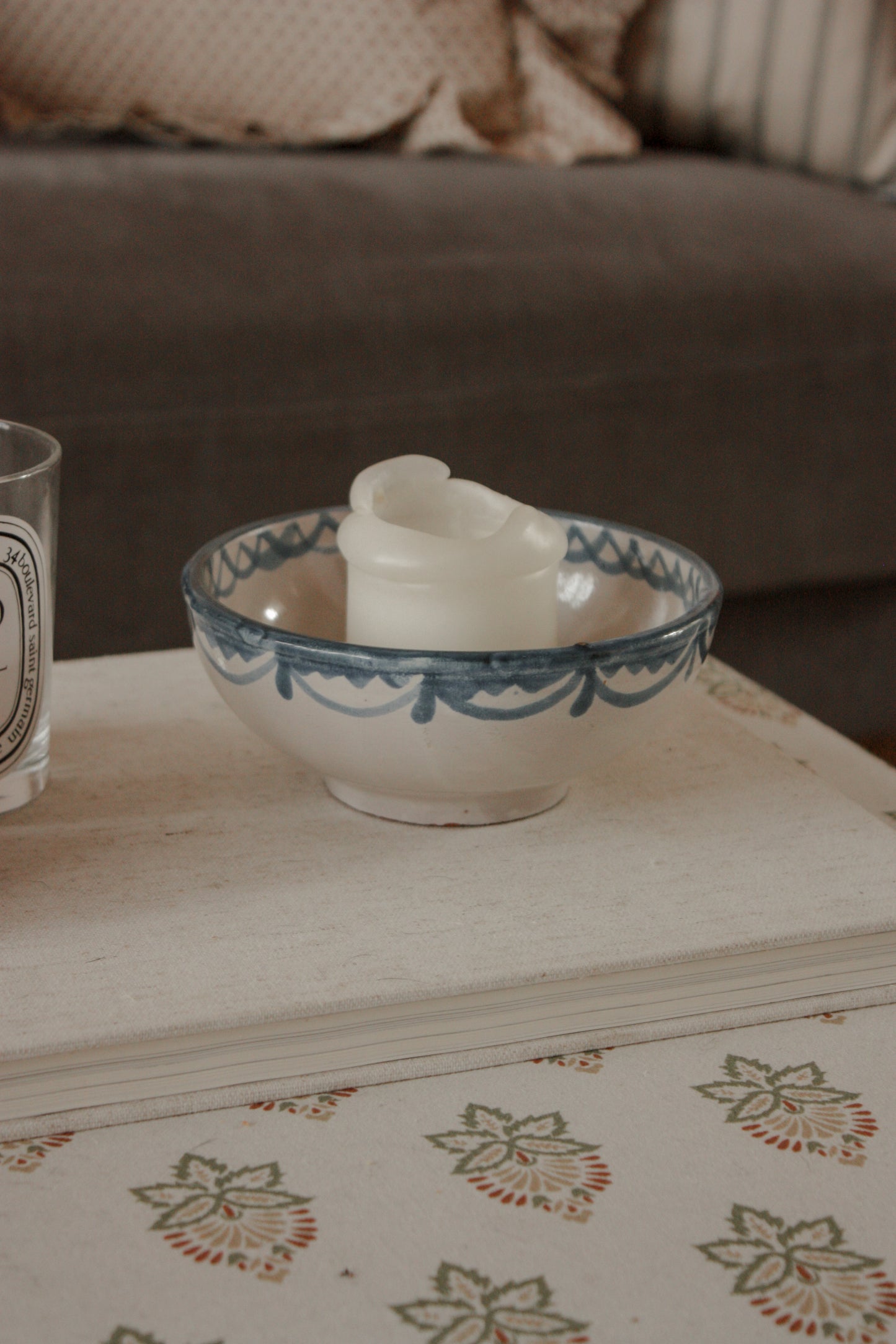 Vintage Spanish Fajalauza Granada Pottery bowl