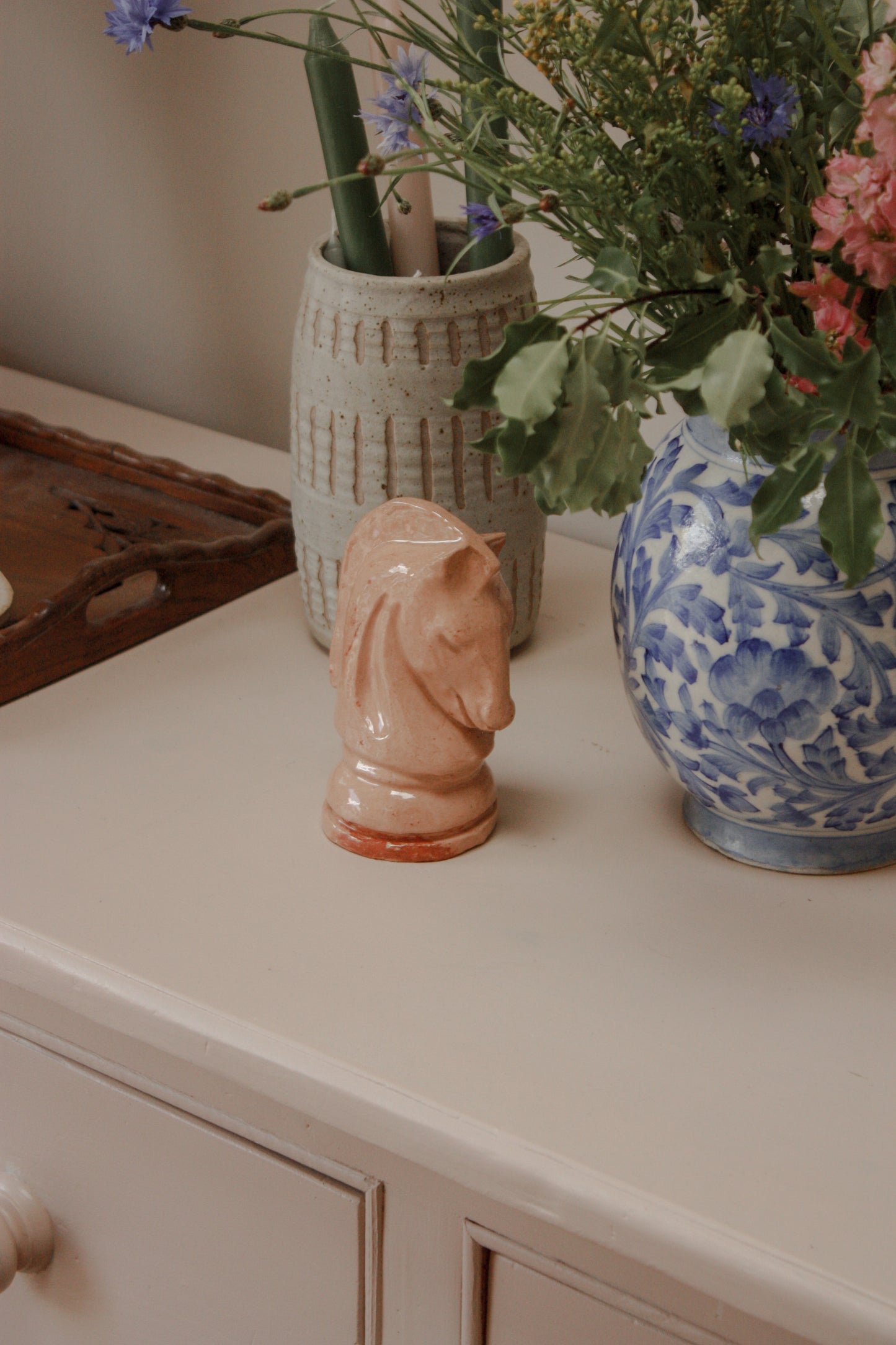 Vintage Richard Tindale Studio Pottery Chess Piece / Horse sculpture