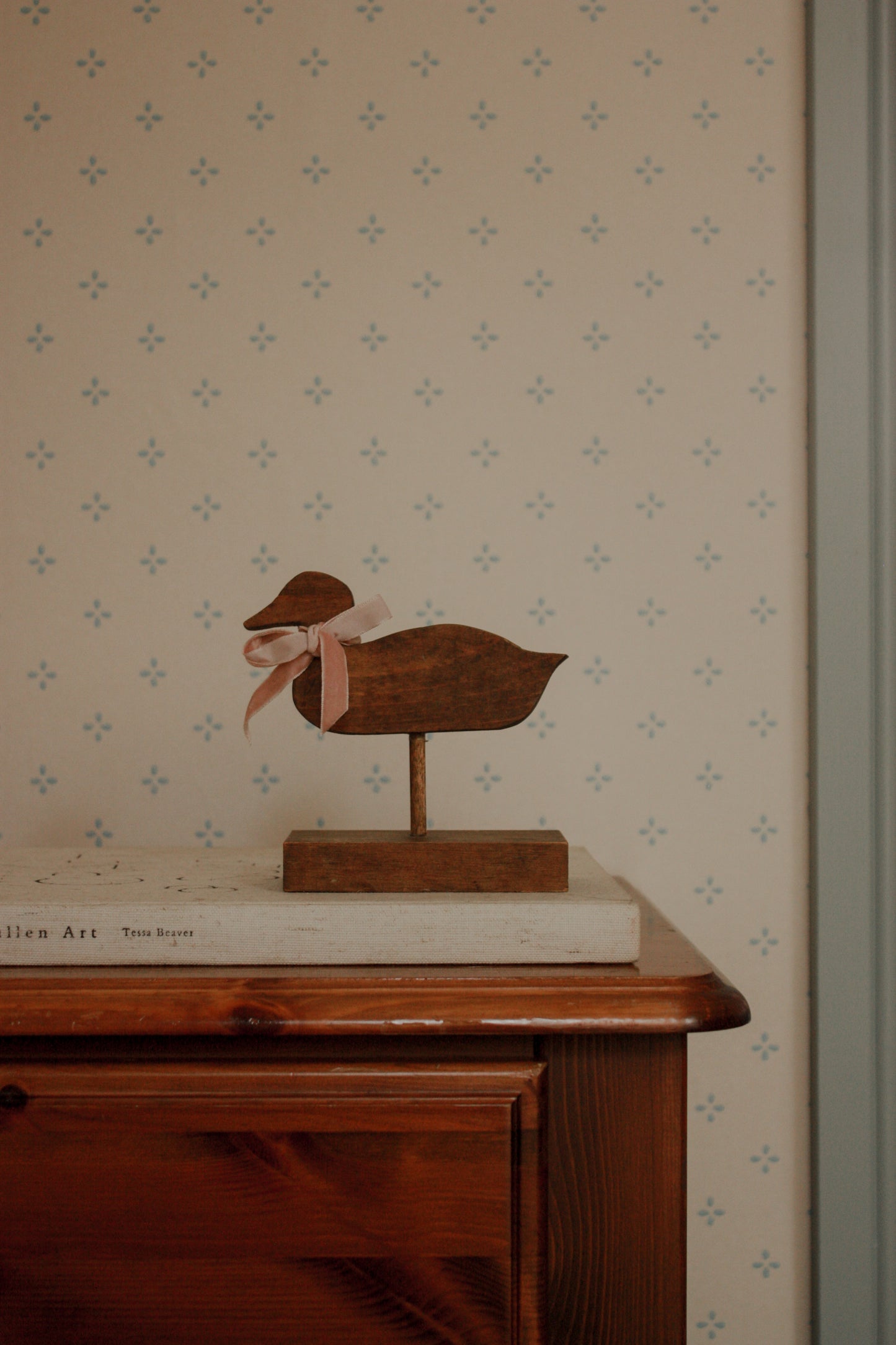 Vintage folk art duck sculpture