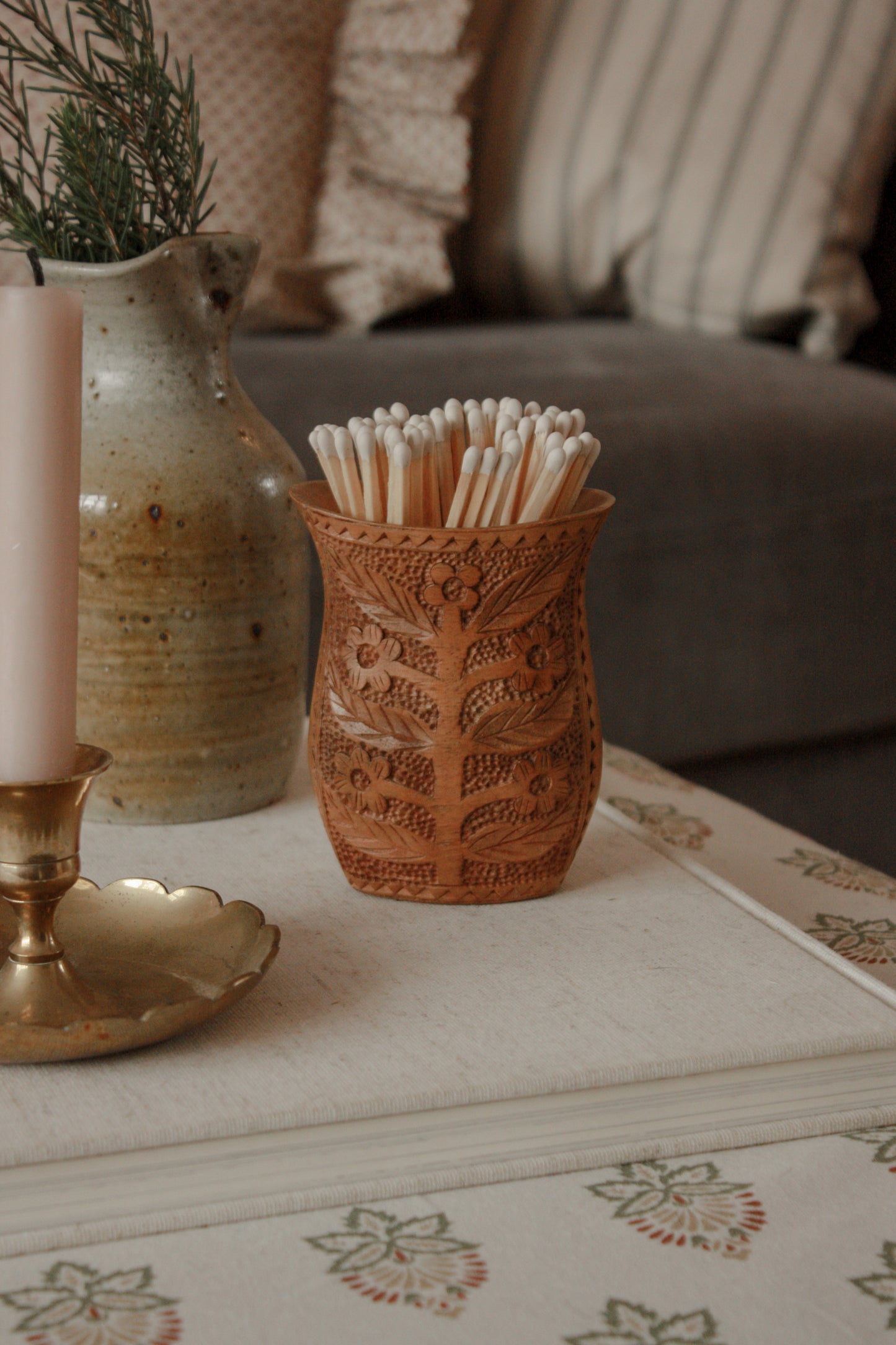 Vintage Yugoslavian hand carved wedding cup