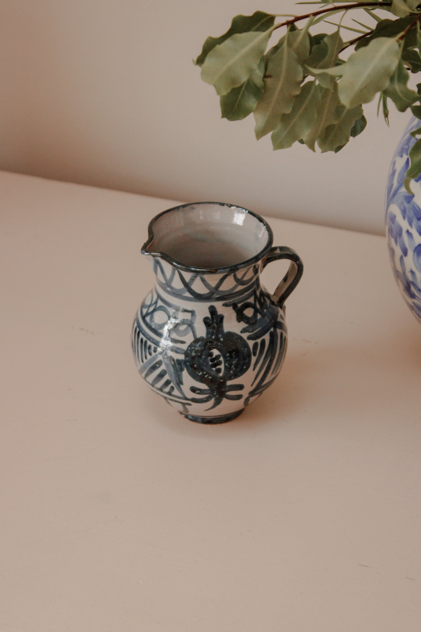 Vintage Spanish hand painted jug