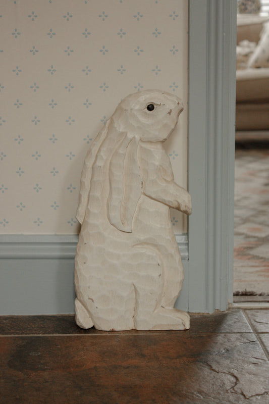 Vintage hand carved folk art rabbit