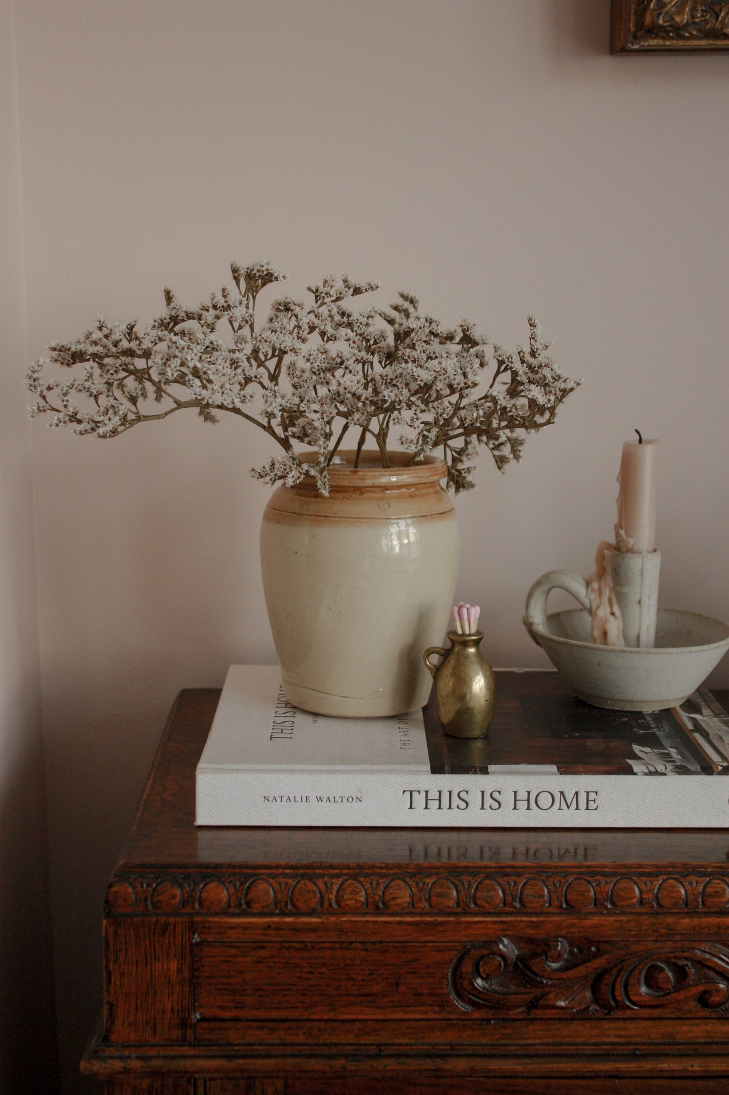 Vintage stoneware two tone pot