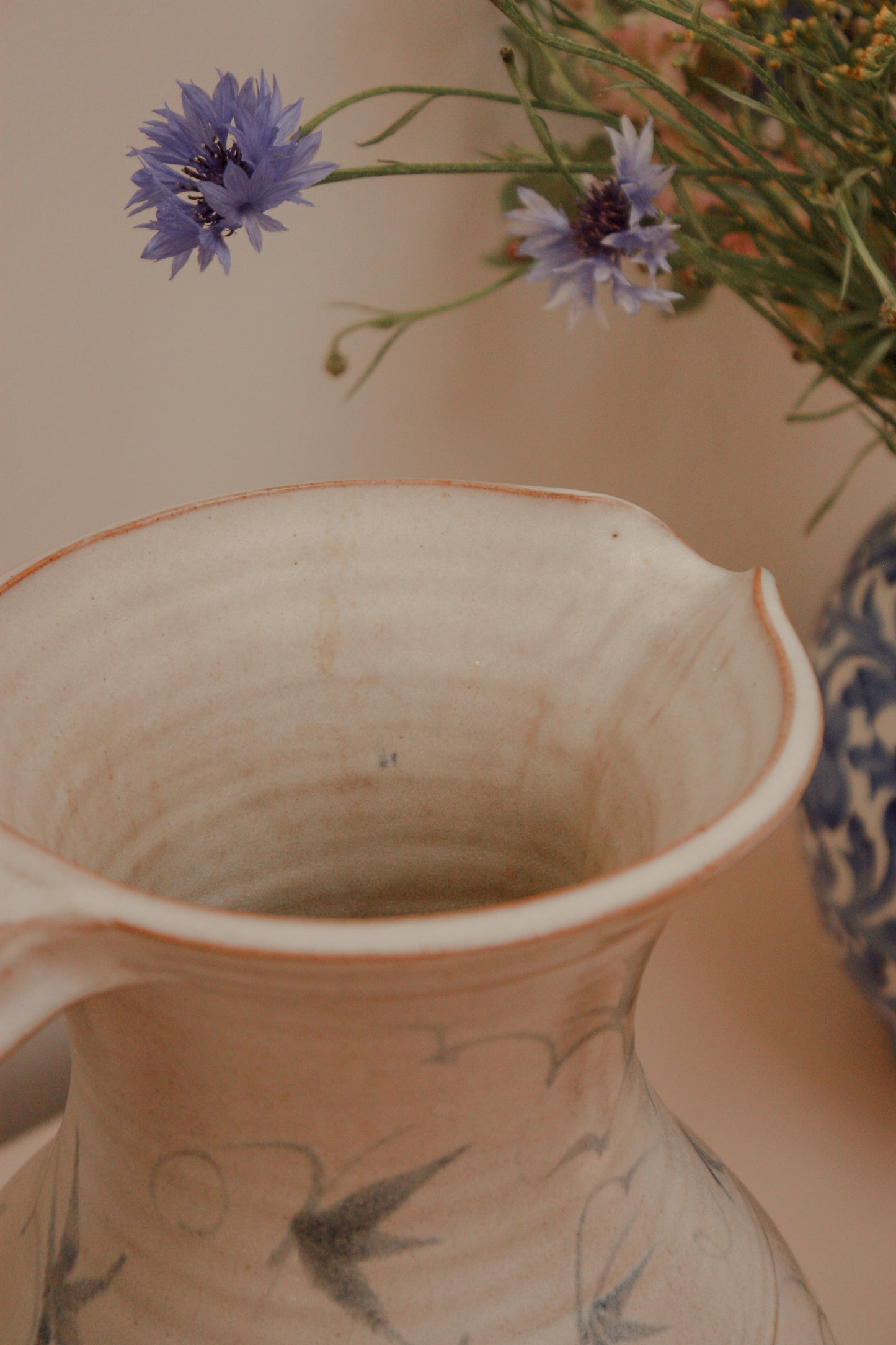 Extra Large vintage studio pottery pitcher - Bill Winstanley