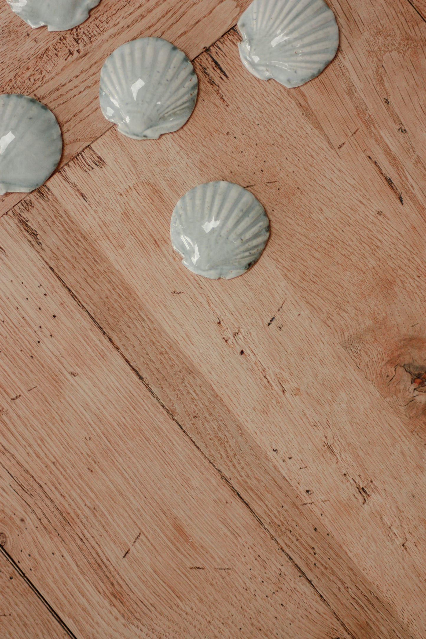 Set of 5 Spanish studio pottery shells