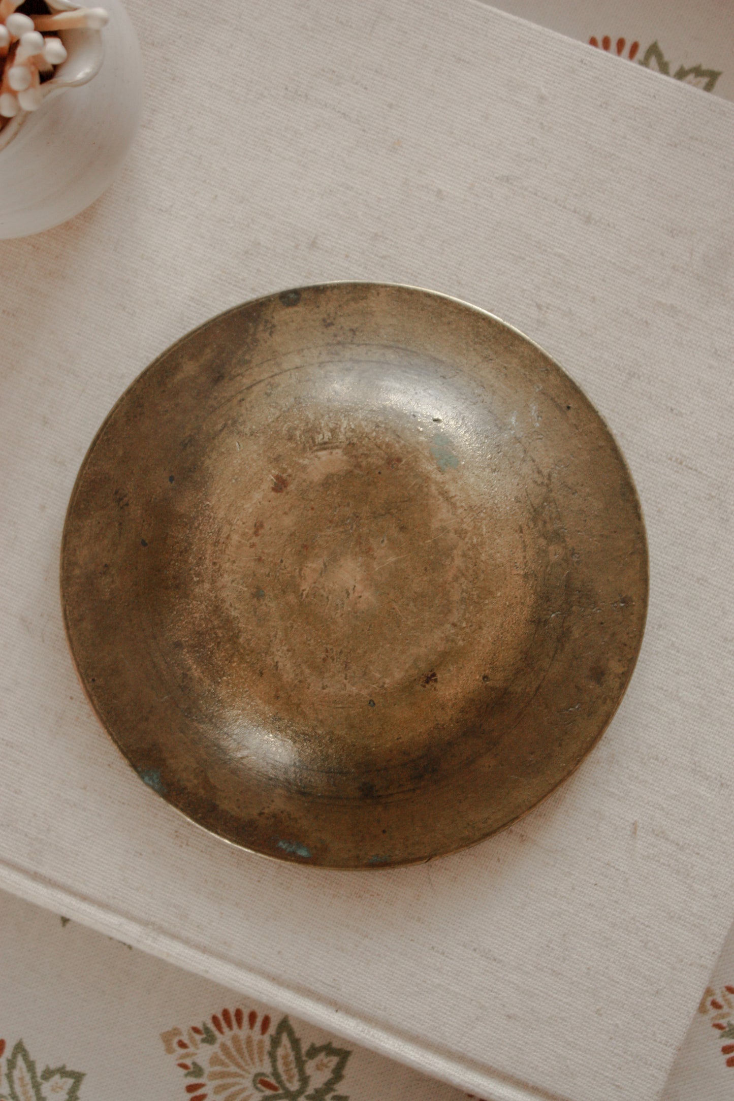 Vintage mid-century solid bronze zodiac bowl