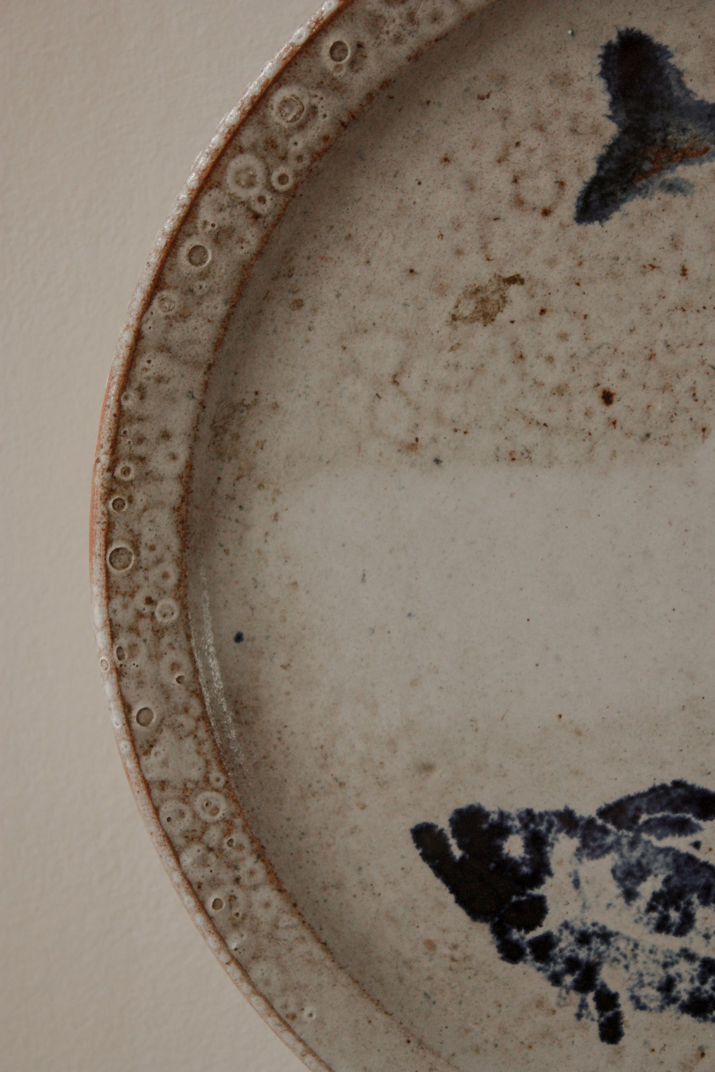 Vintage studio pottery fish plate - Rob Bibby