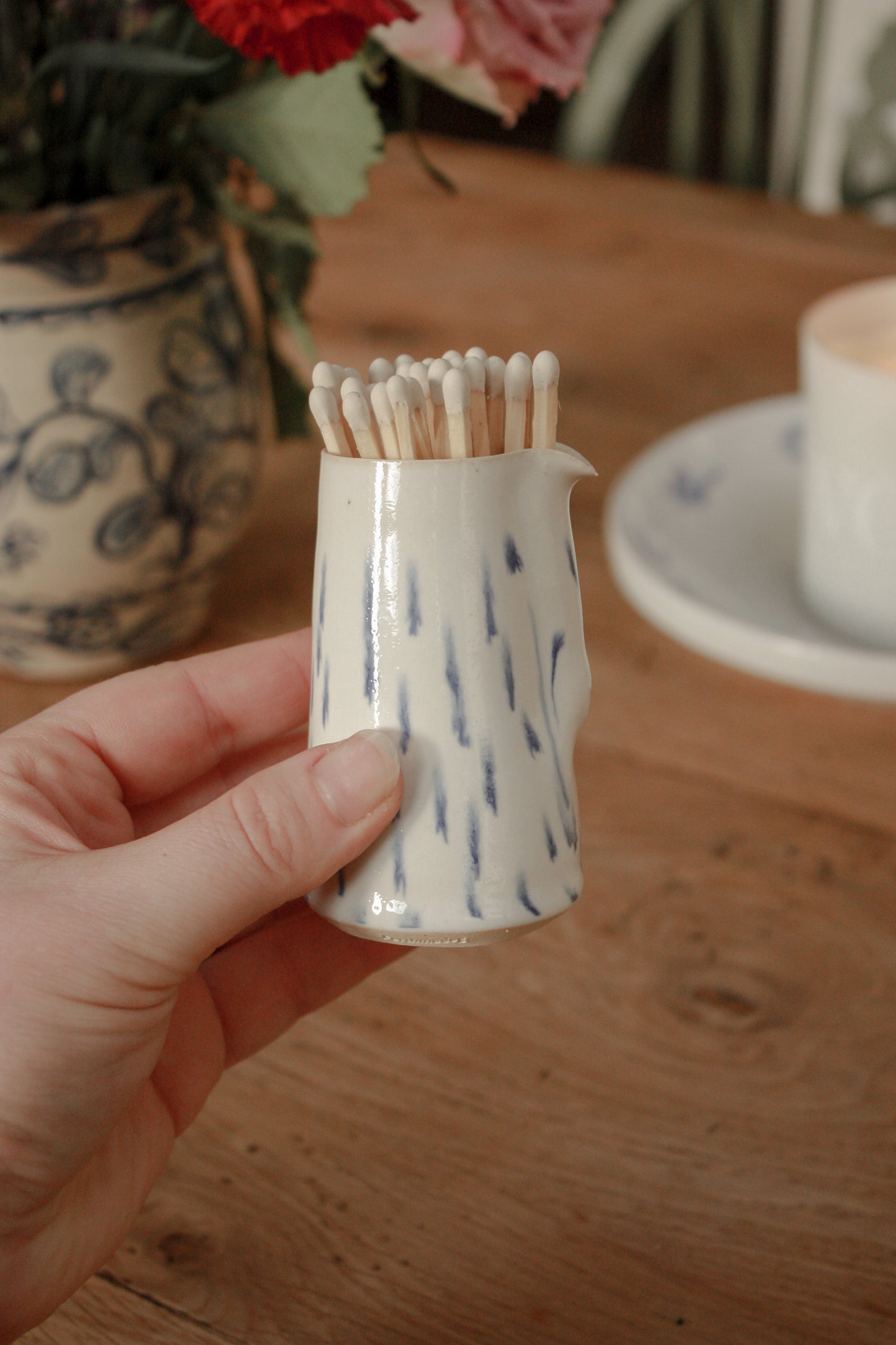 Welsh studio pottery creamer / match pot