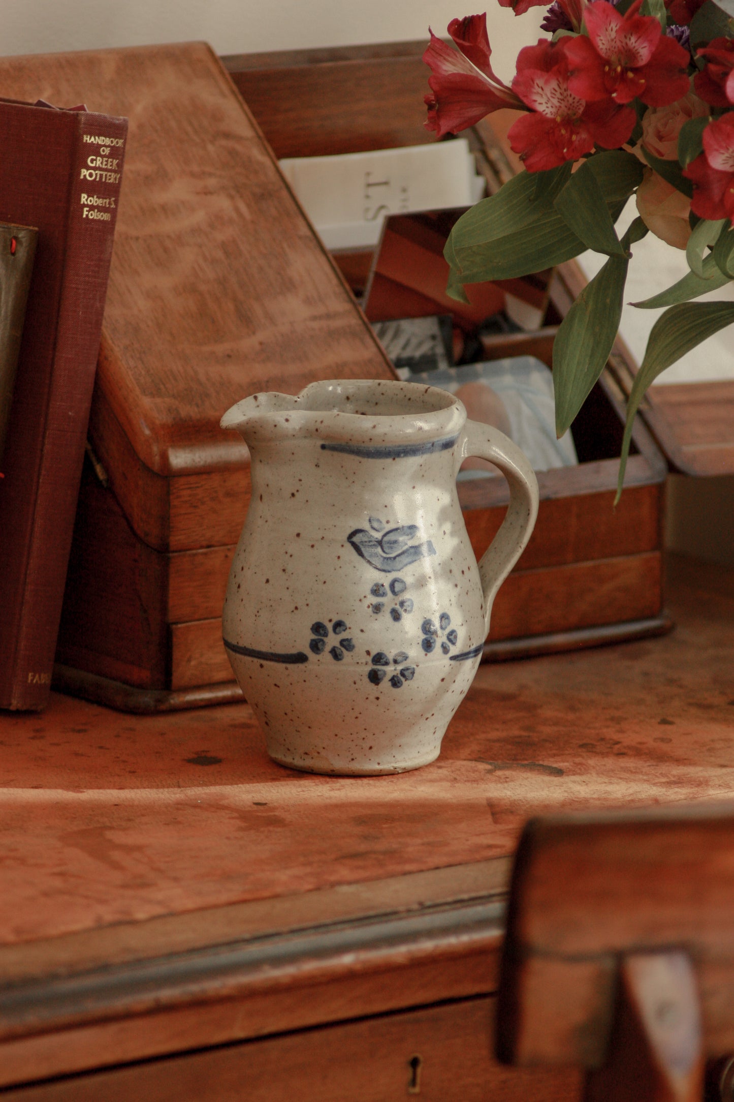 Studio pottery milk jug