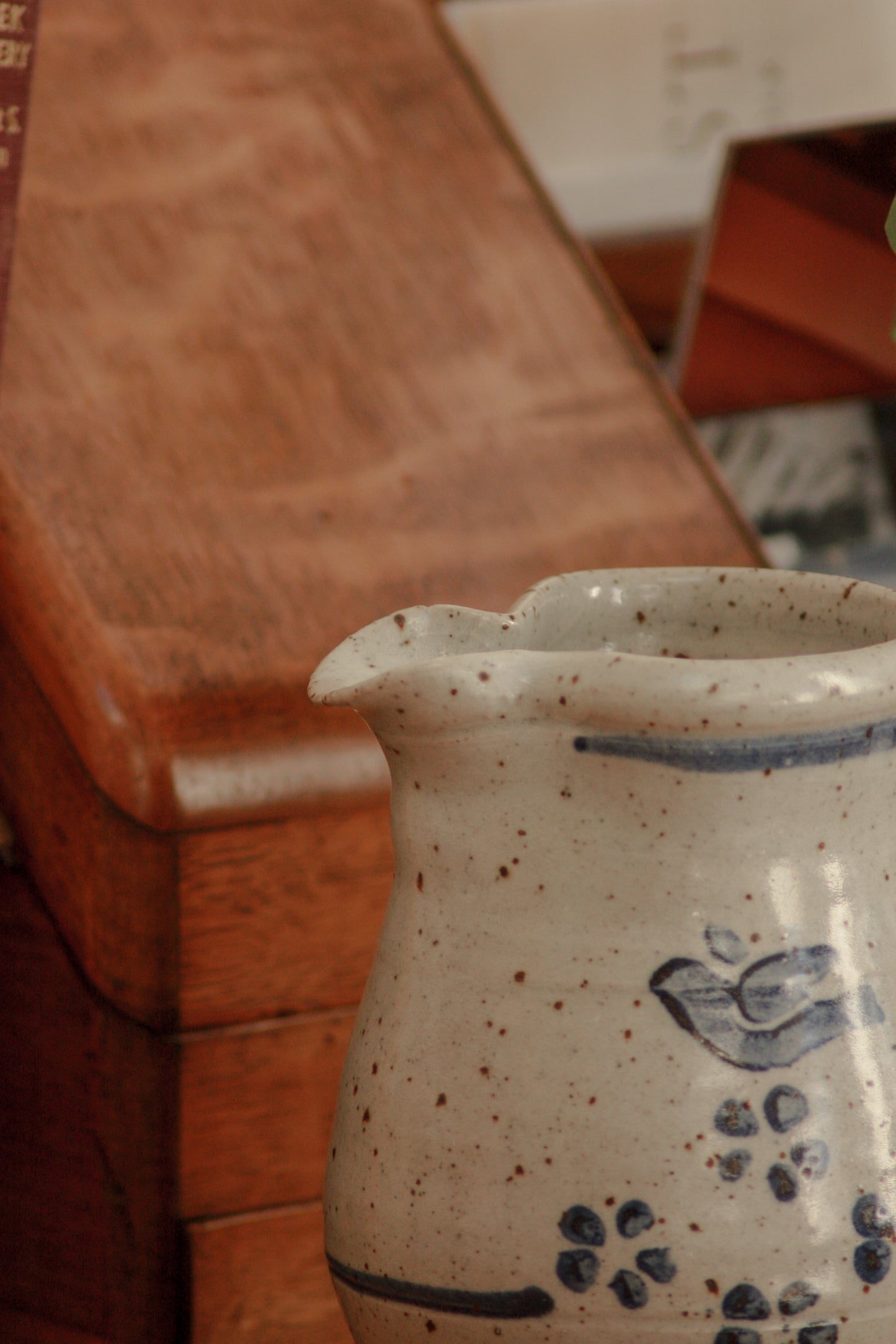 Studio pottery milk jug