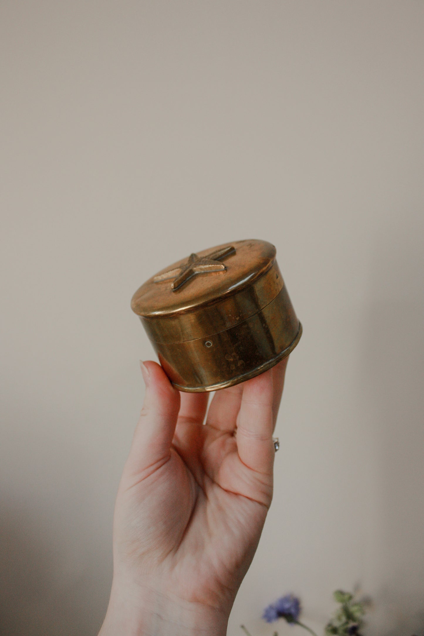 Vintage brass starfish trinket